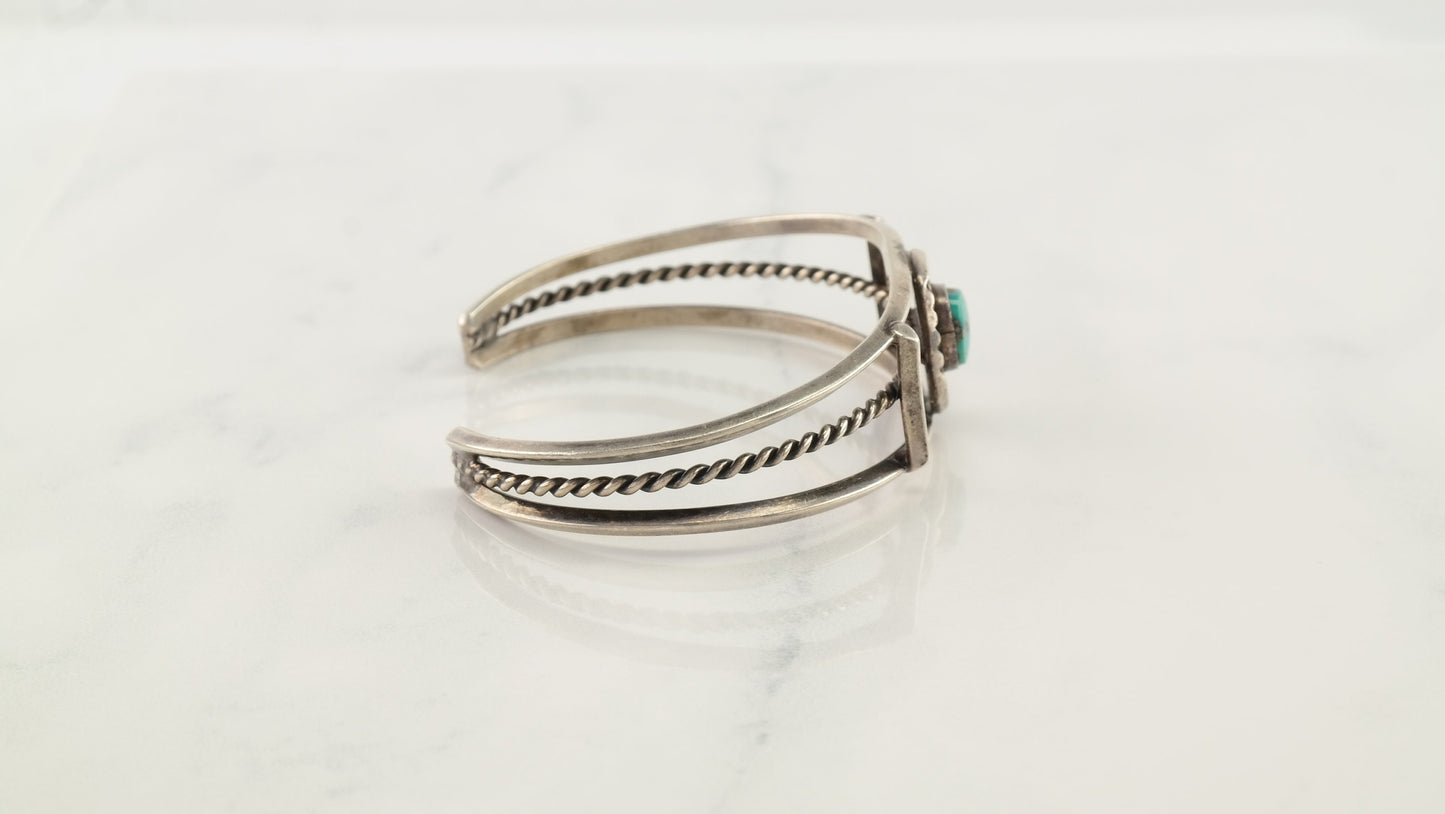 Vintage Silver Turquoise Cuff Bracelet