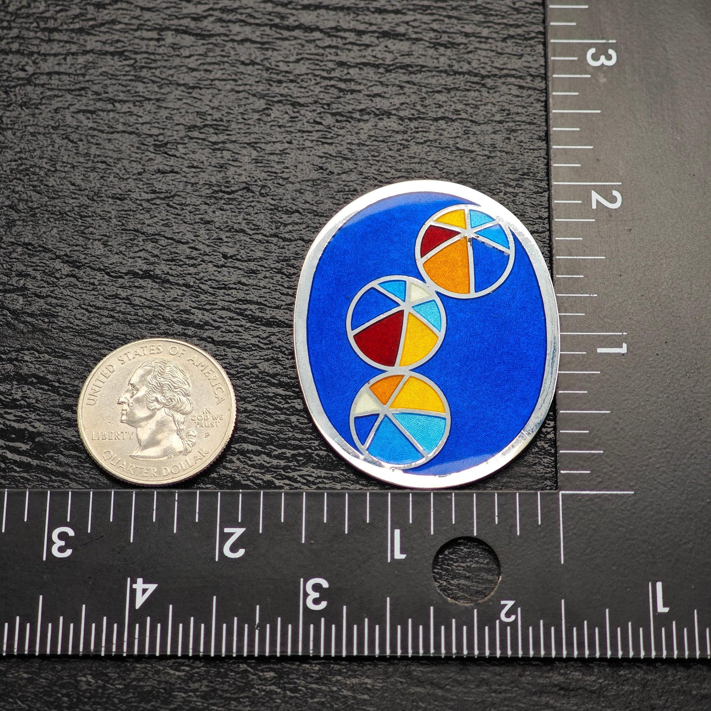 Enamel Anton Michelsen Denmark Sterling Silver Pendant