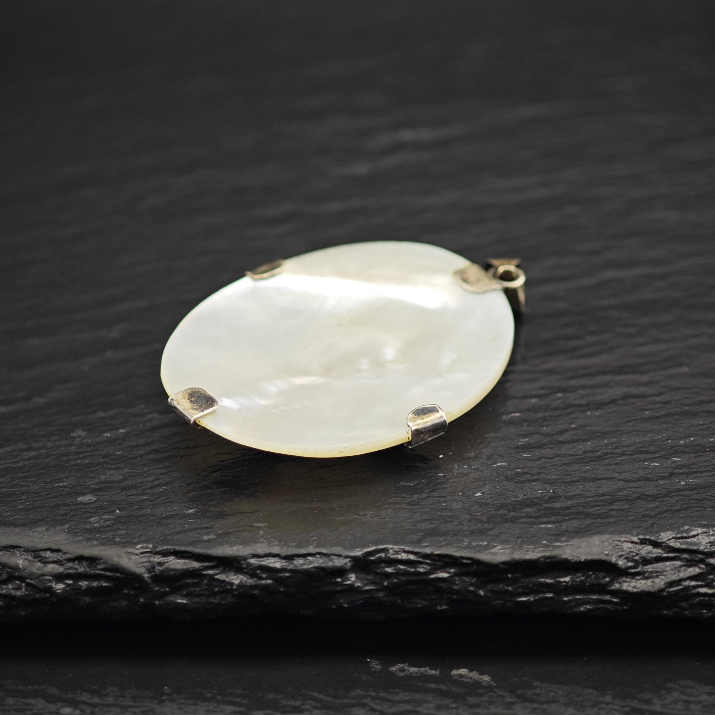MOP Cameo Pendant Sterling Silver P3034