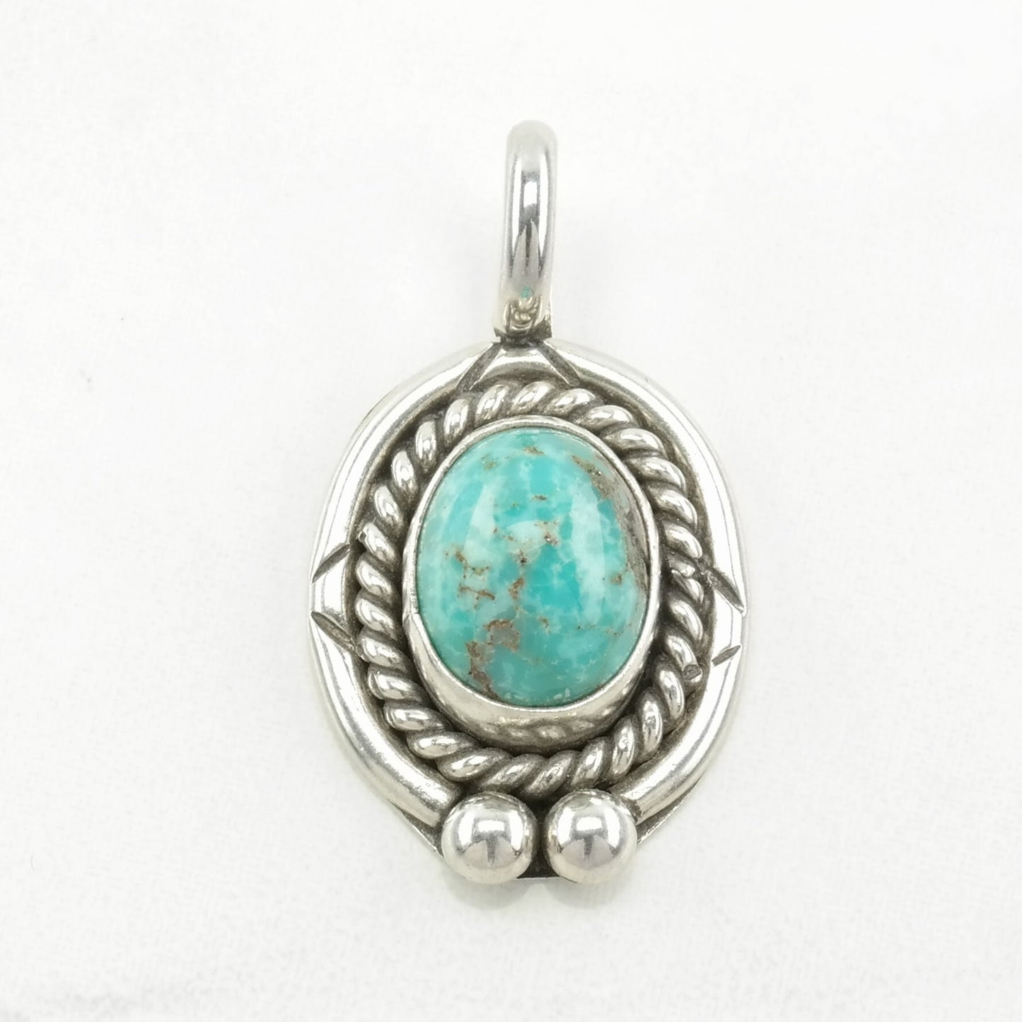 Native American Turquoise Sterling Silver Pendant