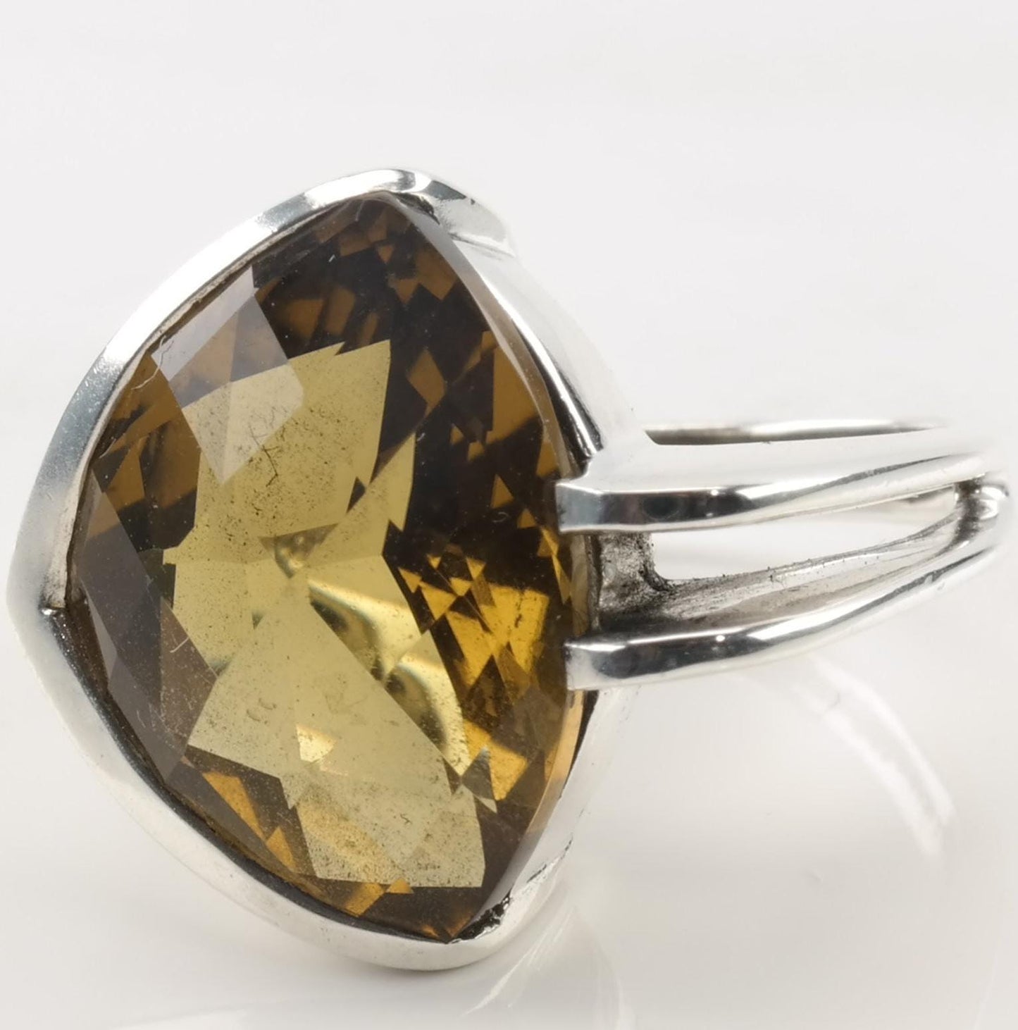 Vintage Tracey Mayer Silver Ring Citrine Sterling Size 5