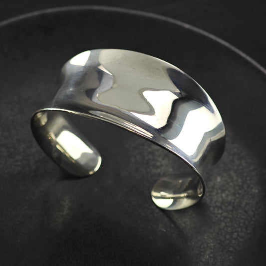 Taxco Ballesteros Modernist Sterling Silver Cuff Bracelet Sz 6 3/4" BR3185