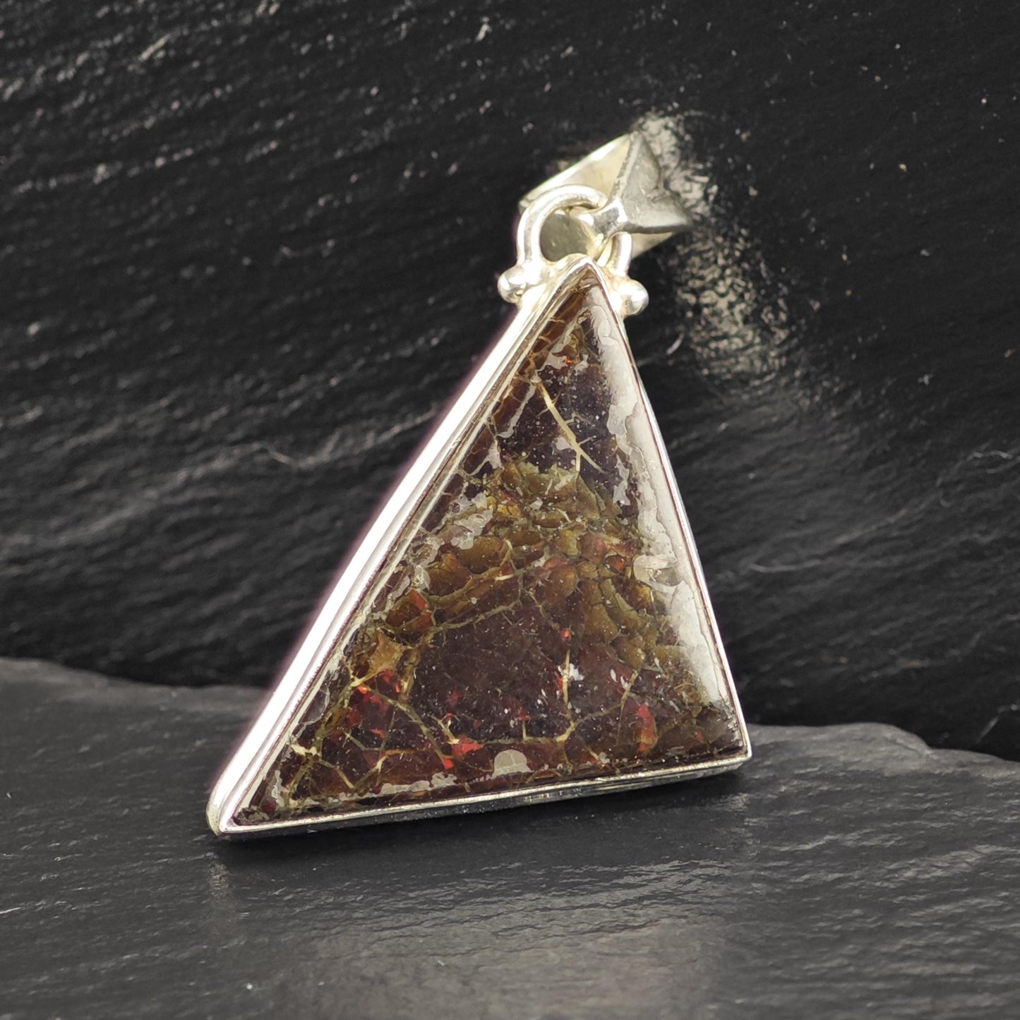 Ammolite Pendant Sterling Silver P3036