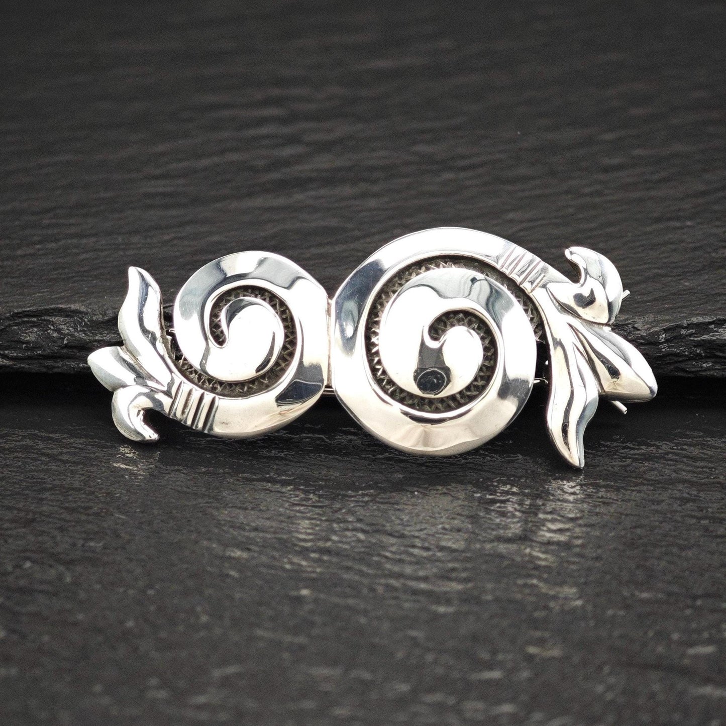 Taxco Style, Swirl Barrette Sterling Silver MISC0314