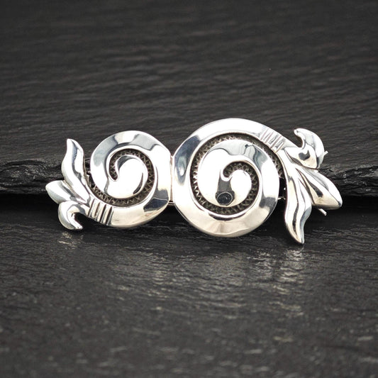 Taxco Style, Swirl Barrette Sterling Silver MISC0314