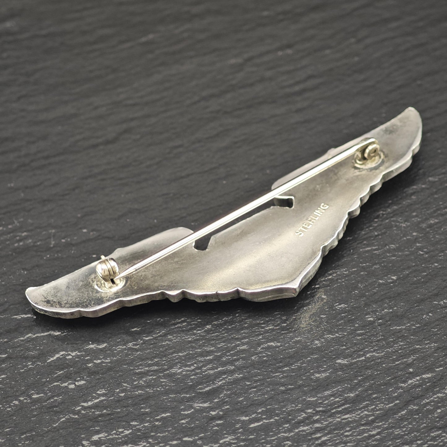 WW2 Sterling Silver Brooch, USAF Navigator Observer Wings