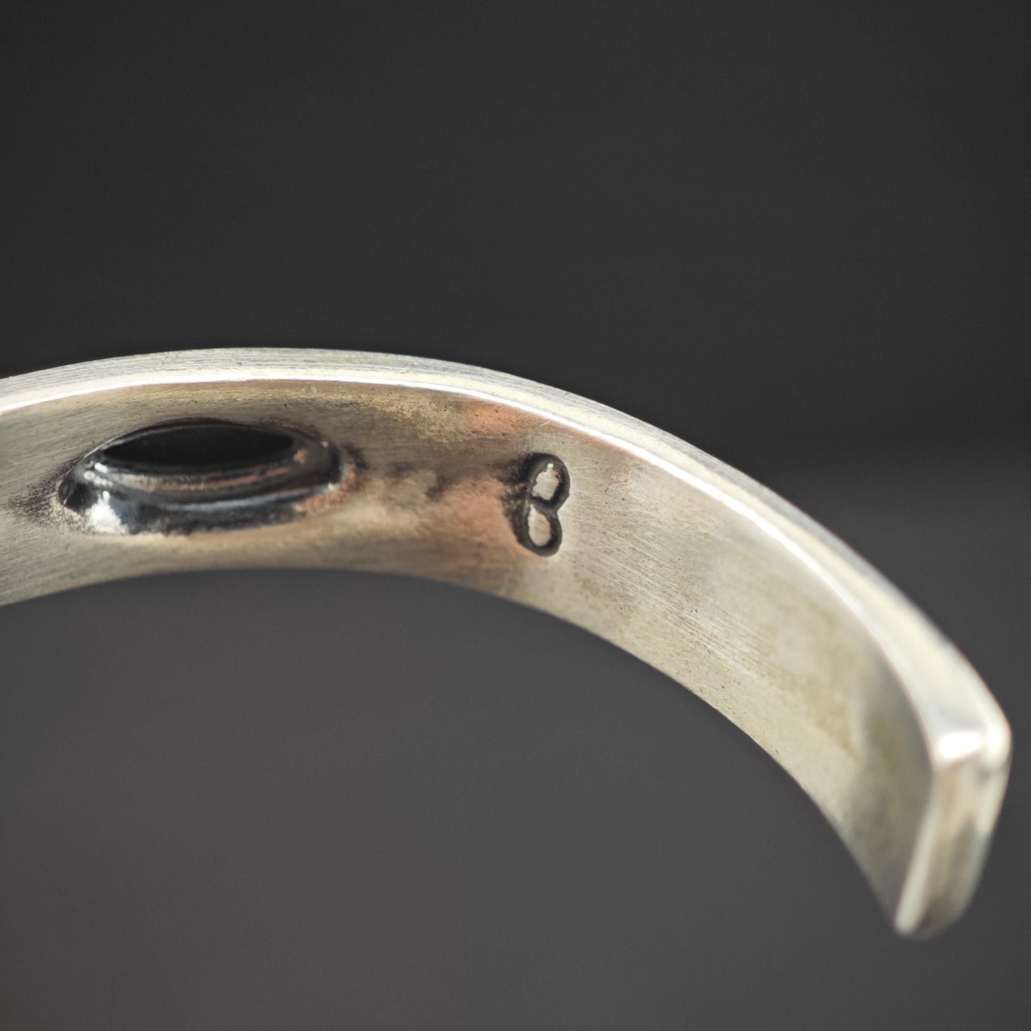 Carolyn Pollack Onyx Sandcast Cuff Bracelet Sterling Silver