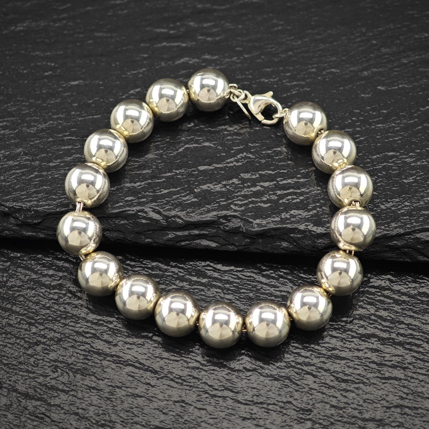 Tiffany & Co 10mm HardWear Ball Bracelet Sterling Silver Sz 6 1/4"