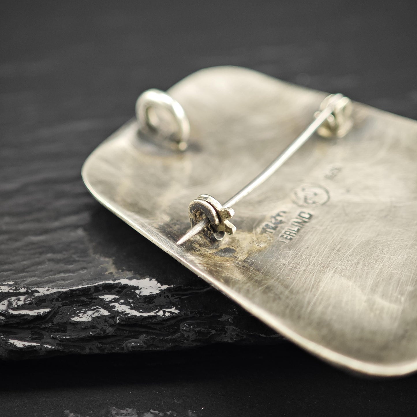 Mexico Abstract, Shadowbox Brooch Pendant Sterling Silver