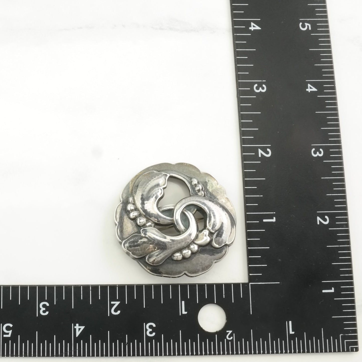 Vintage Georg Jensen Sterling Silver Brooch 20 Floral