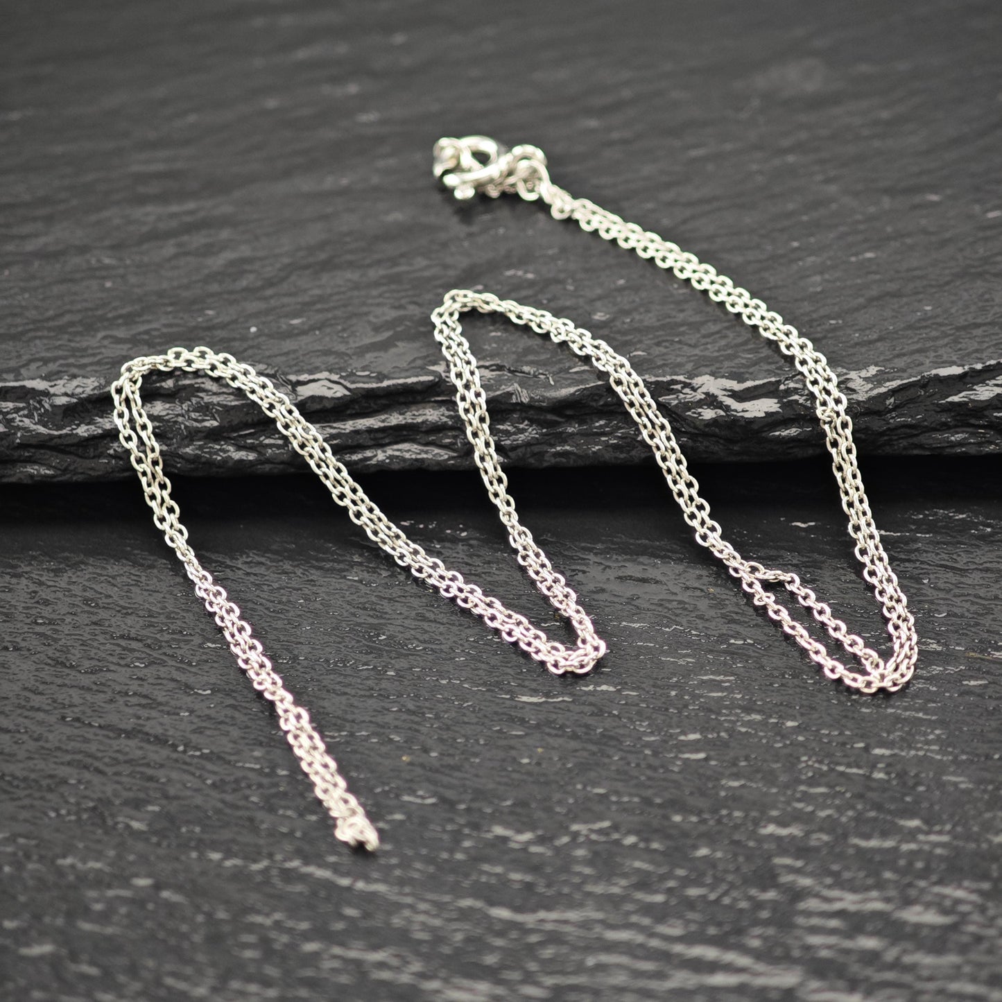 Sterling Silver Minimalist 1mm Foxtail Snake Chain Necklace 22" N2649