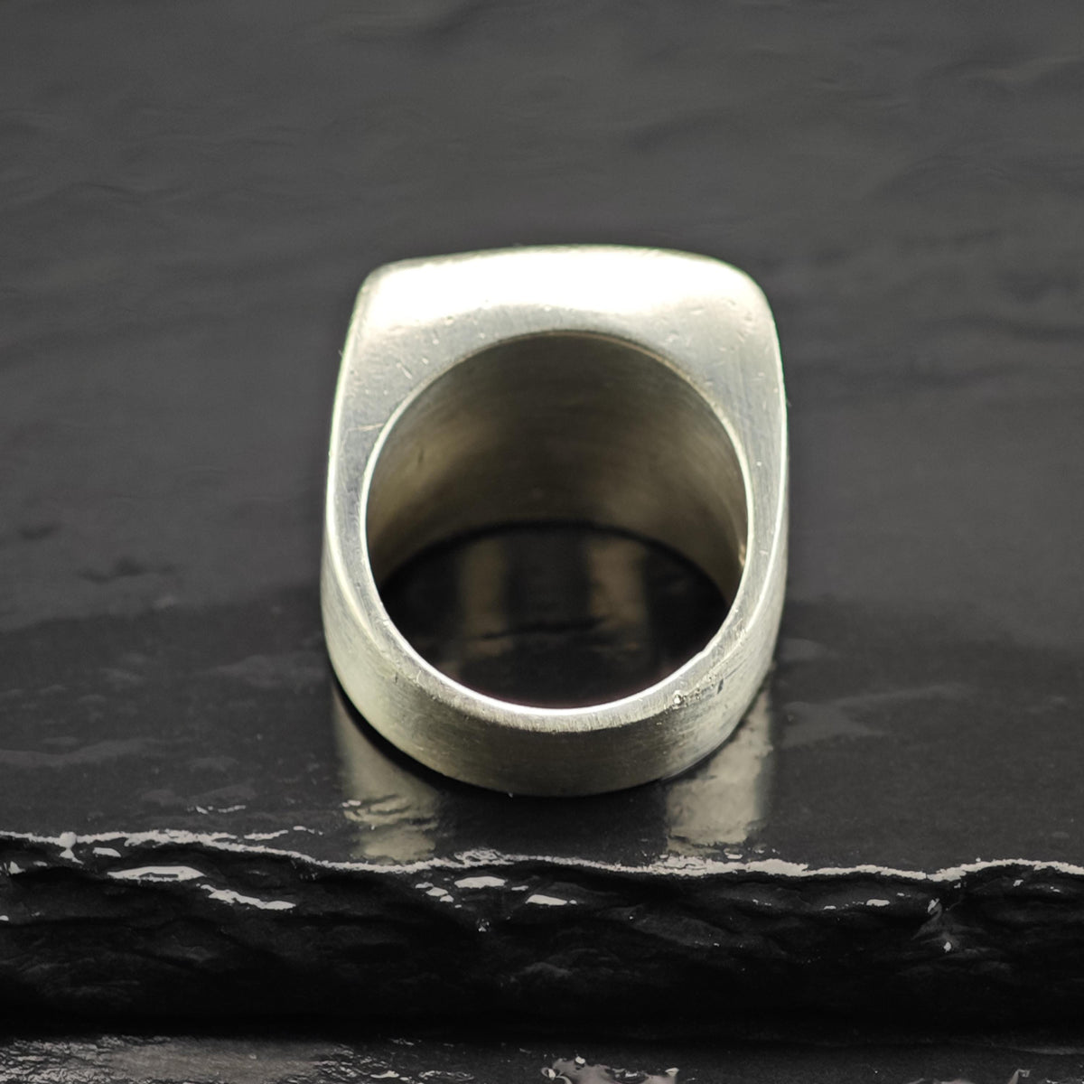 Heavy Abstract Sterling Silver Ring Sz 6 R6872