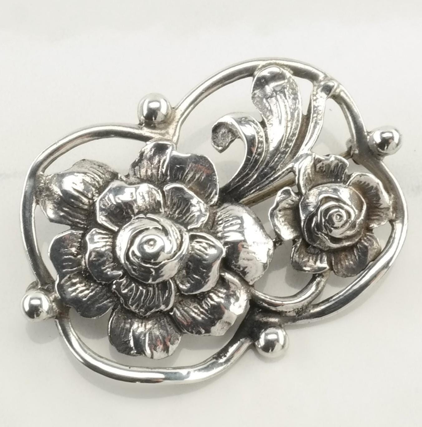 Cini Sterling Silver Brooch Flower