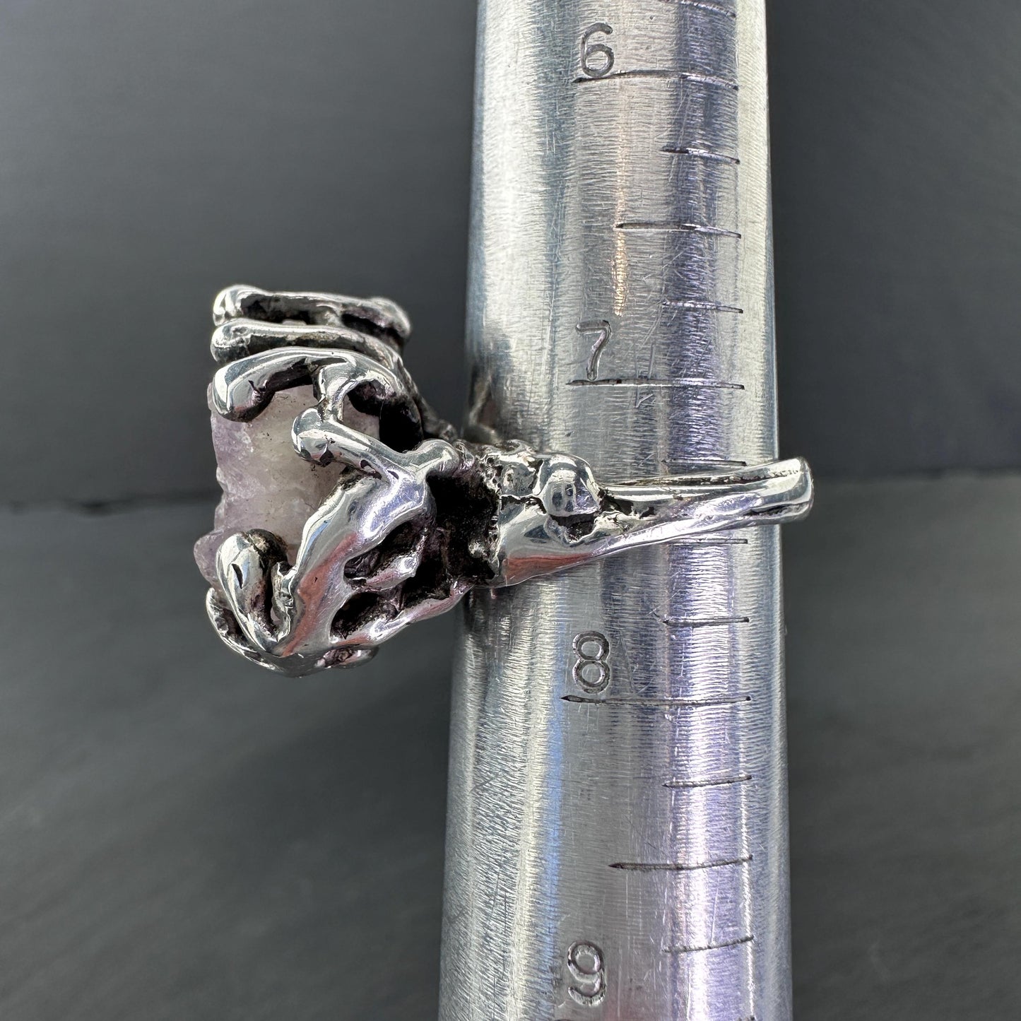 Abstract, Brutalist Sterling Silver Ring Sz7 1/2 R5668