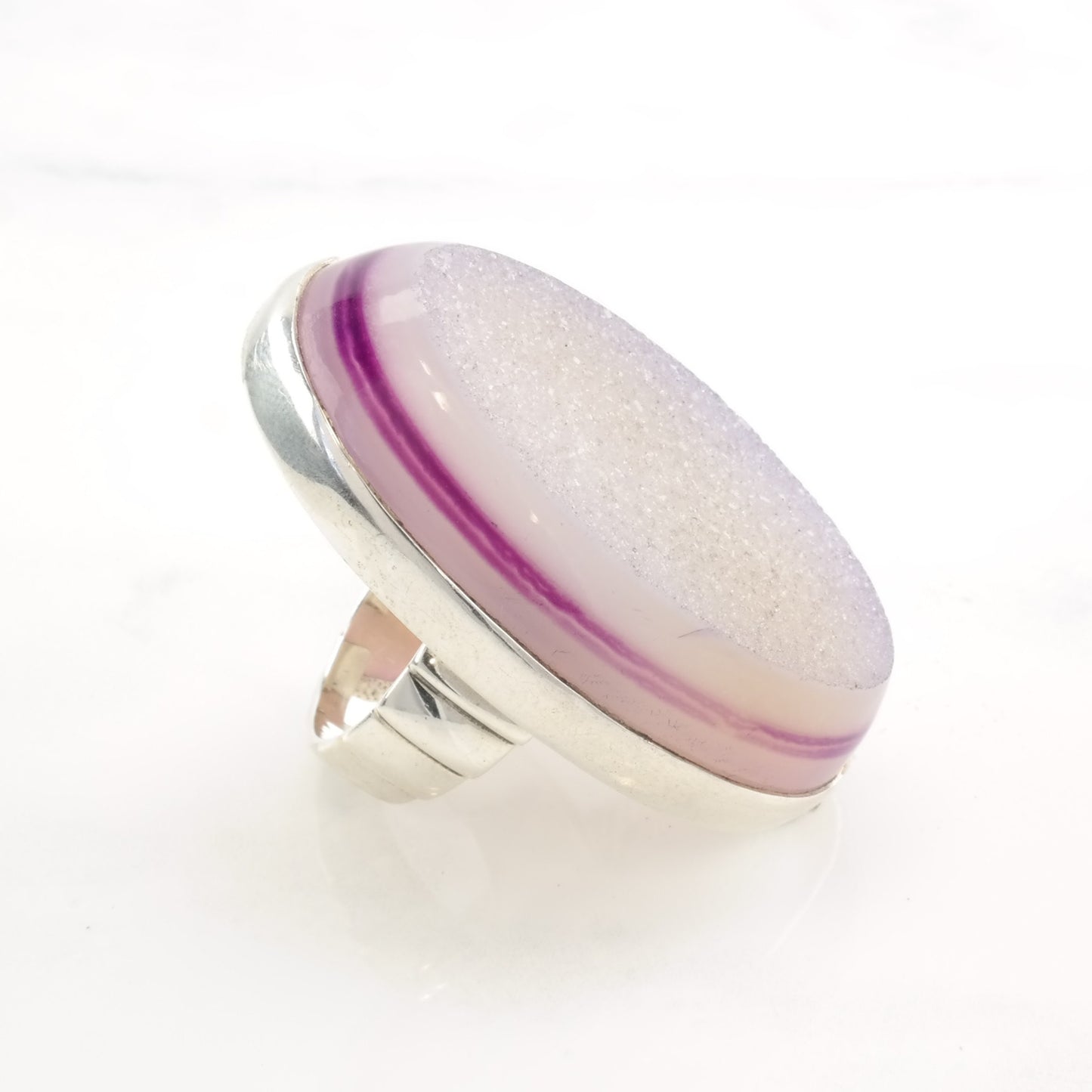 AKR Silver Ring Druzy Size 8