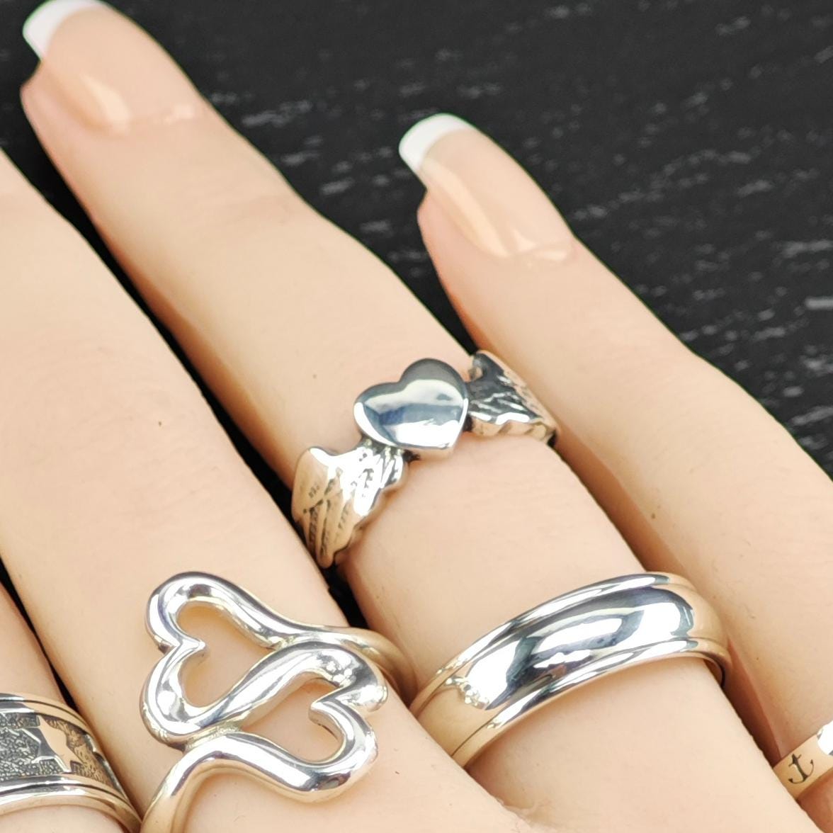 Retired James Avery Let Love Soar Ring