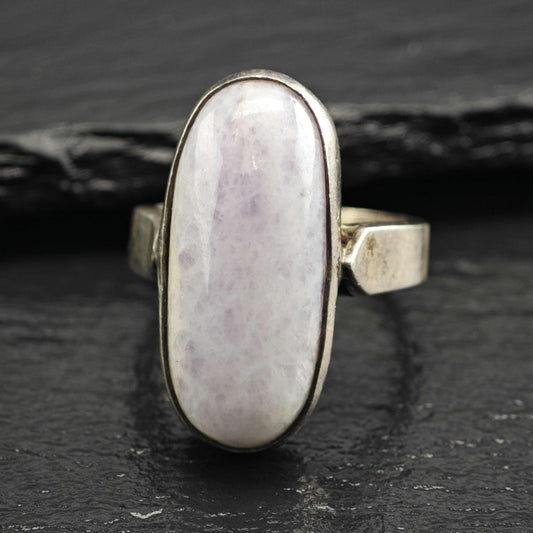 MCM Purple Lavender Jade Sterling Silver Ring Sz 10 R6638