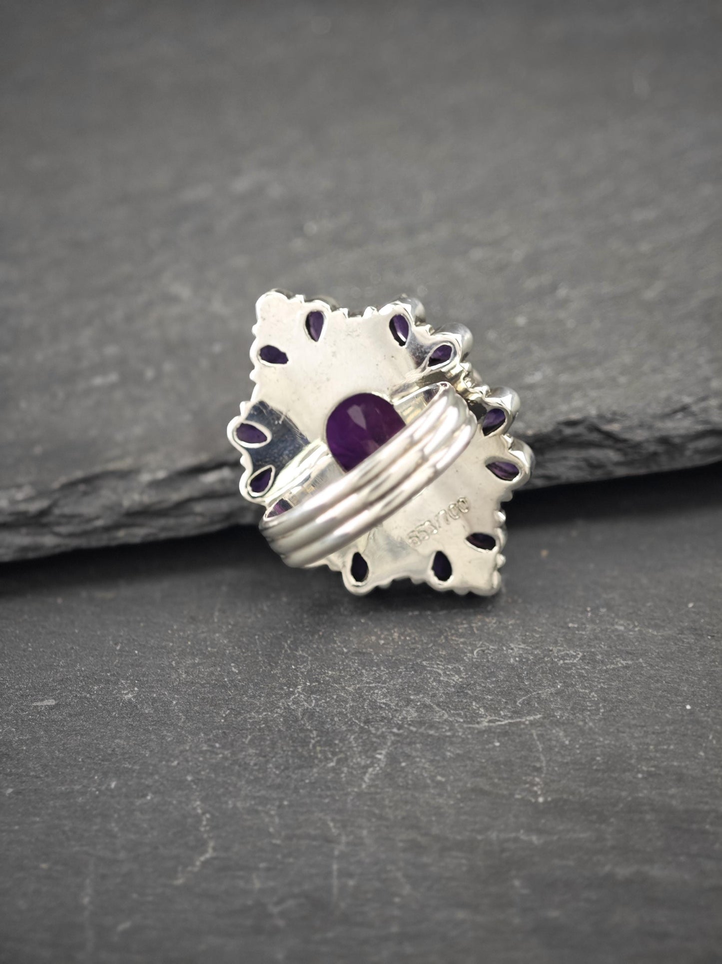 Vintage Nicky Butler Amethyst Ring Sterling Silver