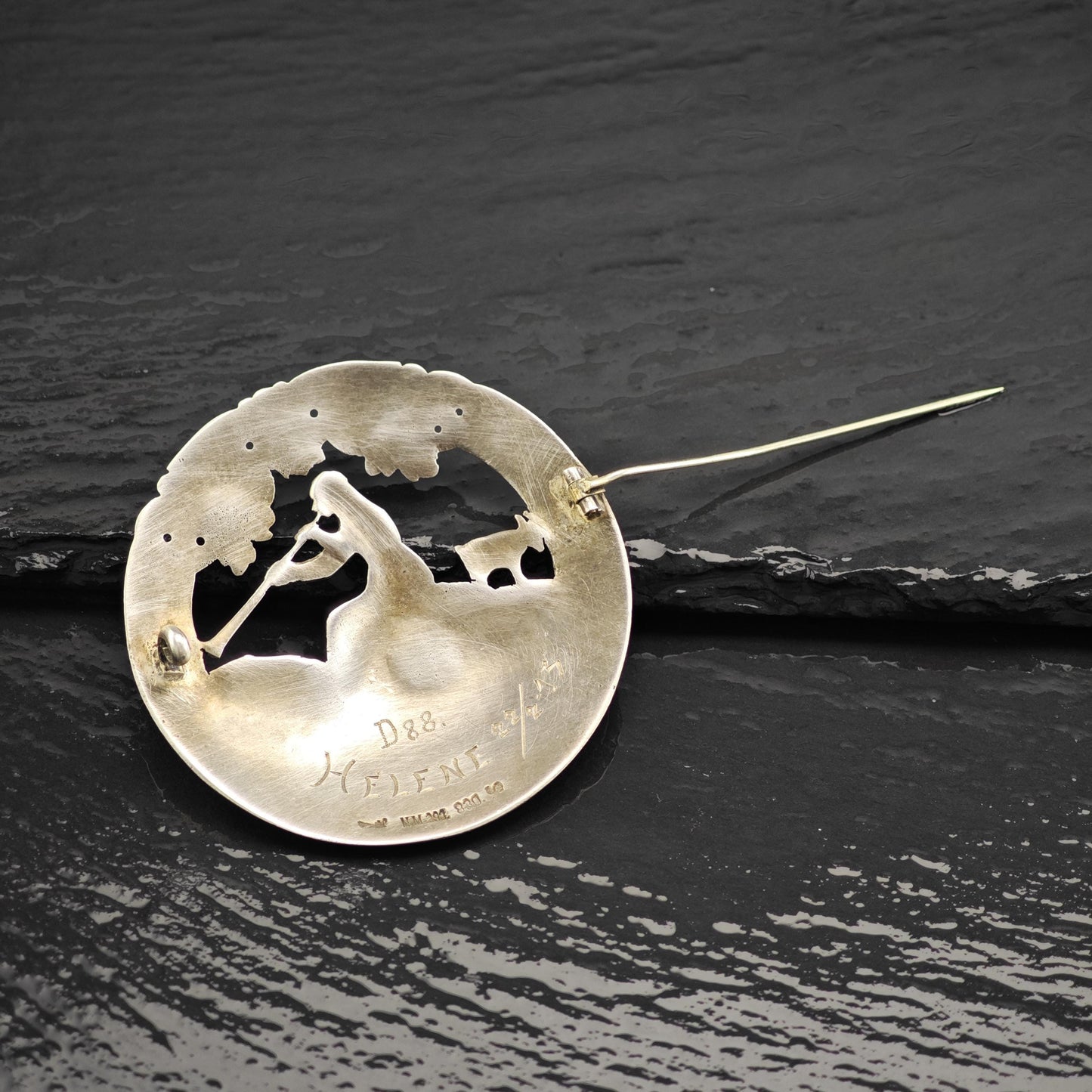 Vintage Norway Pillarguri Brooch Sterling Silver