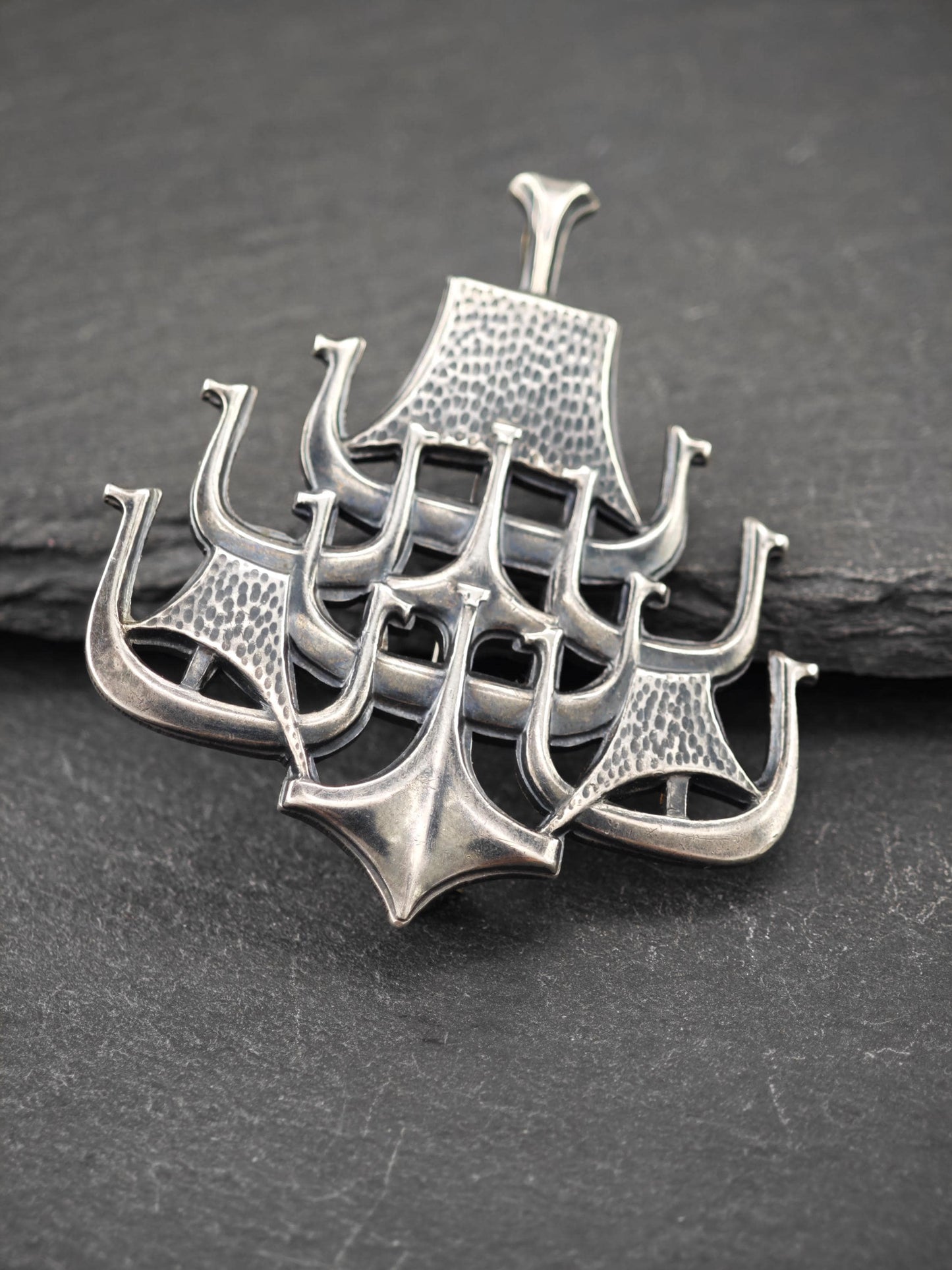 David Andersen, Norway Viking Ship Brooch/Pendant Sterling Silver
