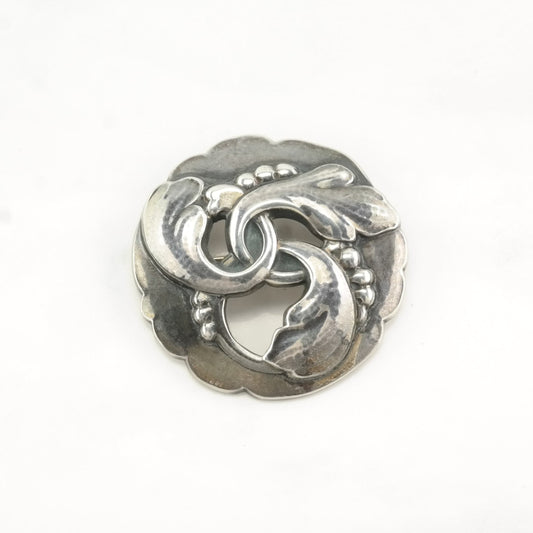 Vintage Georg Jensen Sterling Silver Brooch 20 Floral