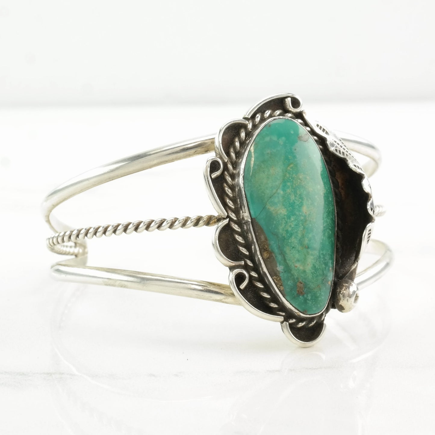 Native American Sterling Silver Cuff Bracelet Turquoise