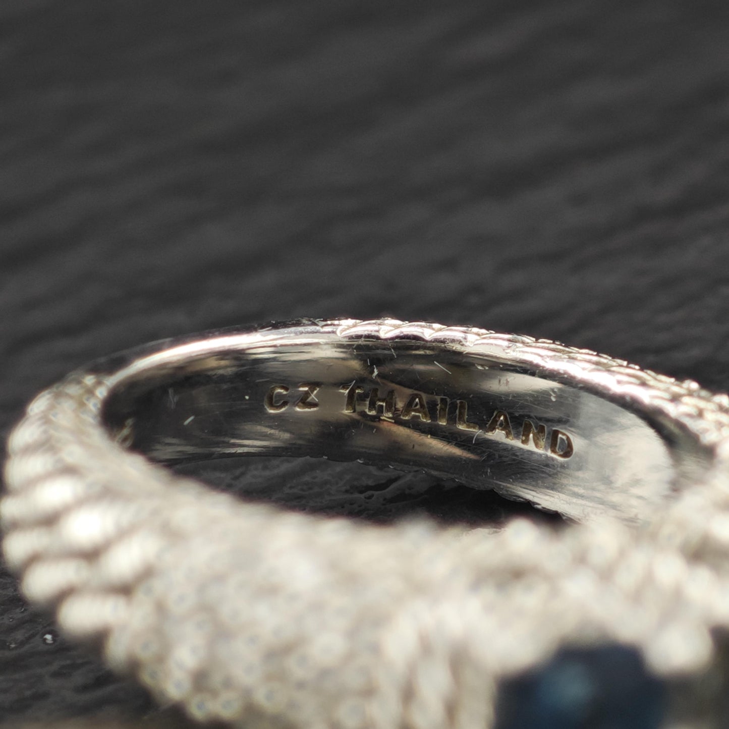 Judith Ripka Topaz, CZ Ring Sterling Silver