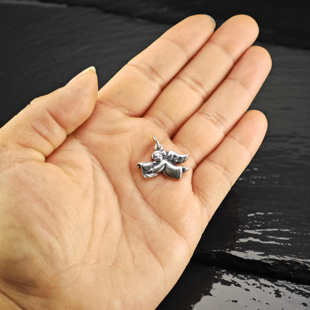 Vintage James Avery Sterling Silver Angel Charm P3175