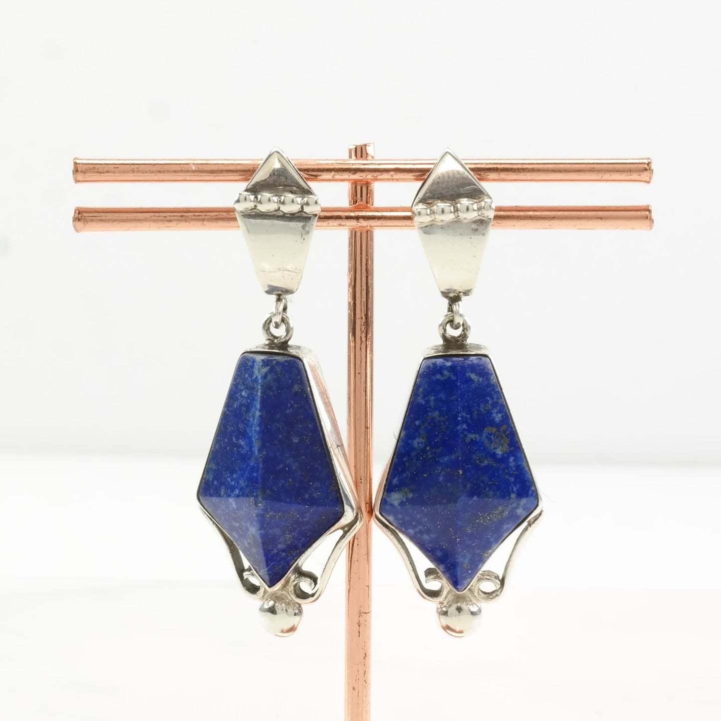 DTR Sterling Silver Lapis Lazuli Earrings Stud/Dangle