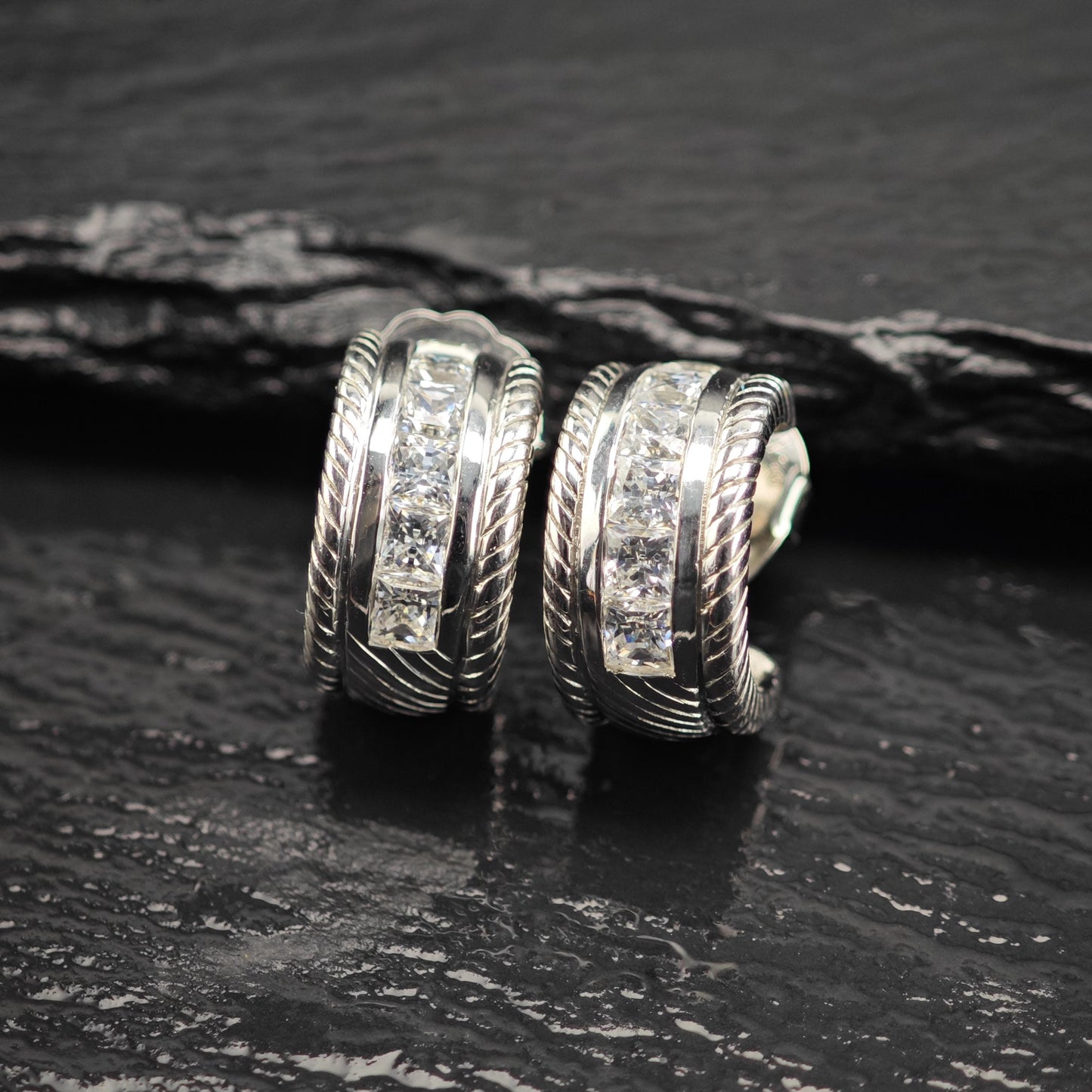 Choice of Judith Ripka Stud/Omega Back Sterling Silver Earrings ER3168