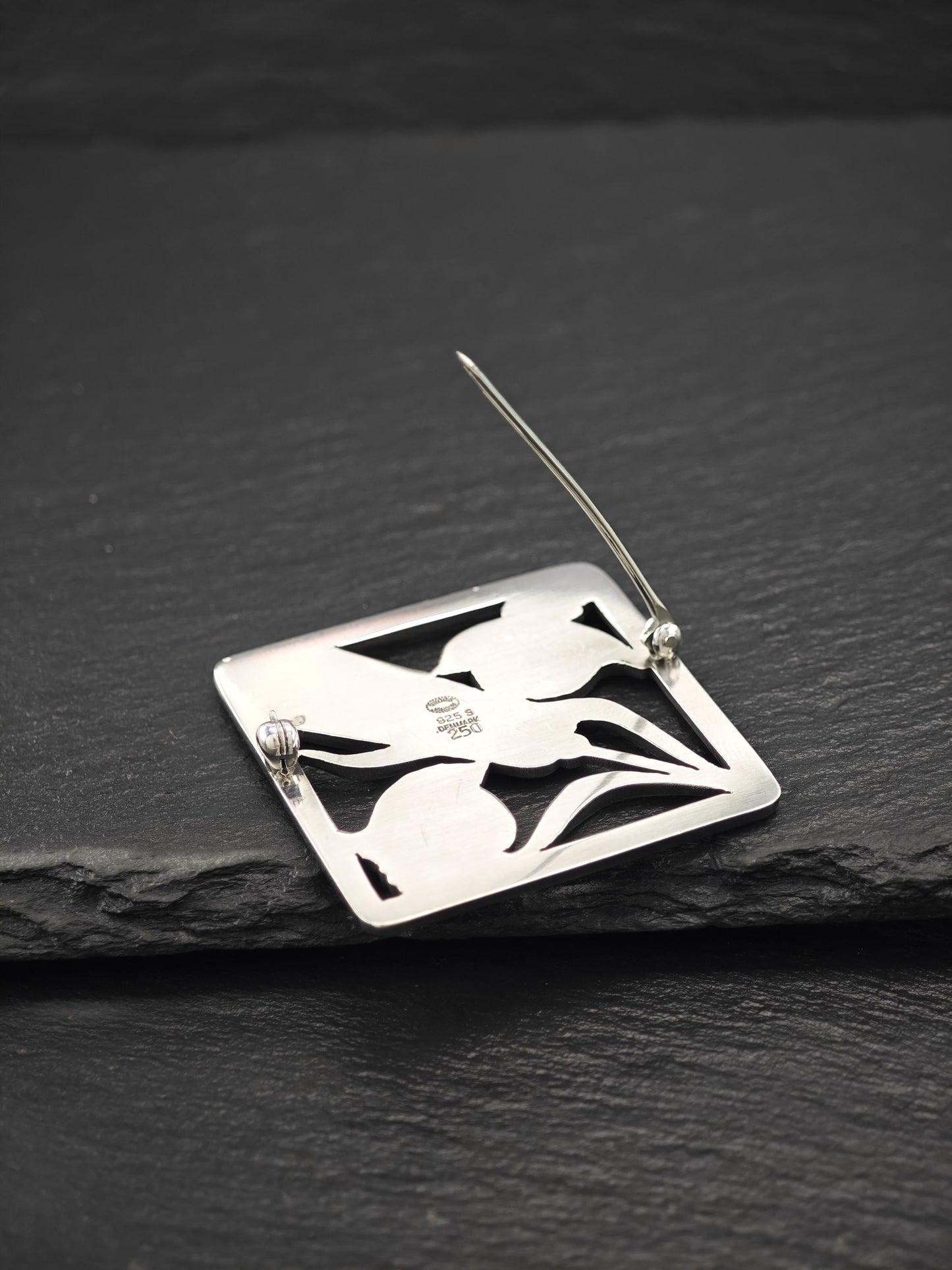 Georg Jensen 250, Floral Birds Brooch Sterling Silver