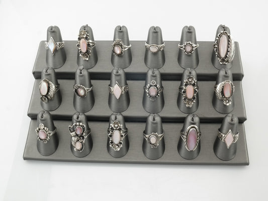 MOP Sterling Silver Pink Rings Size 7 Variety