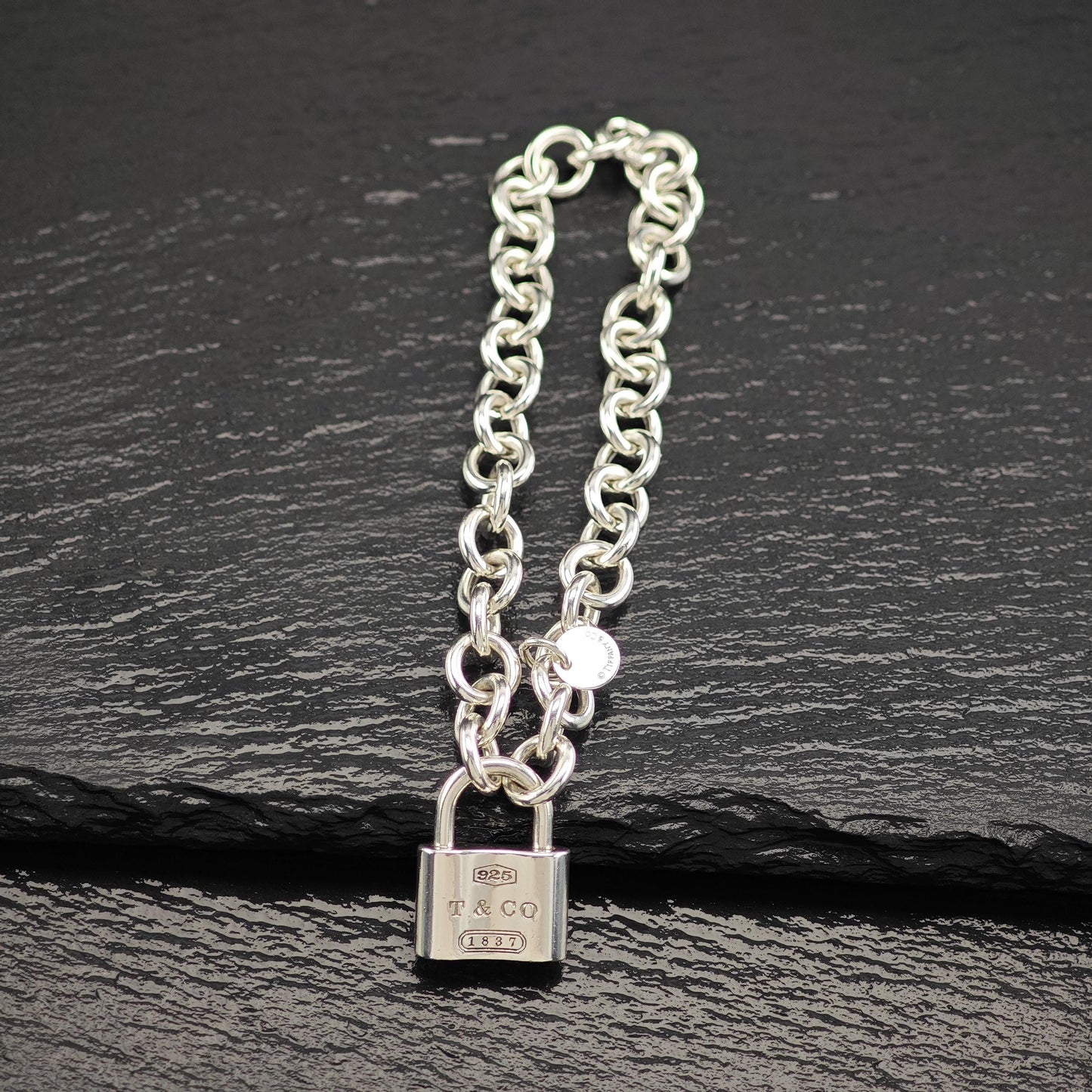 Tiffany 1837 Padlock Curb Link Bracelet Sterling Silver