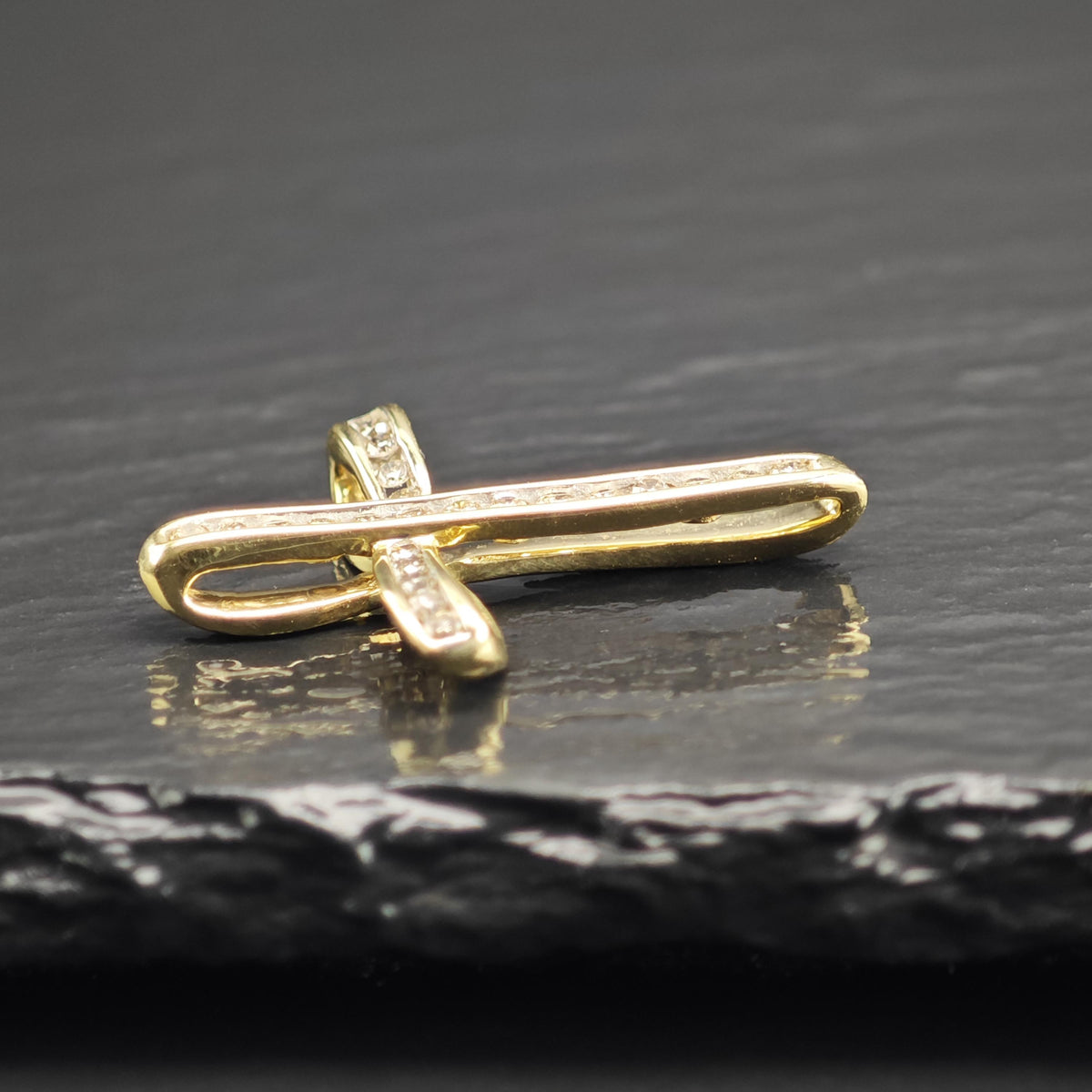 1/3 cttw Diamond 14K Gold Cross Pendant P3106
