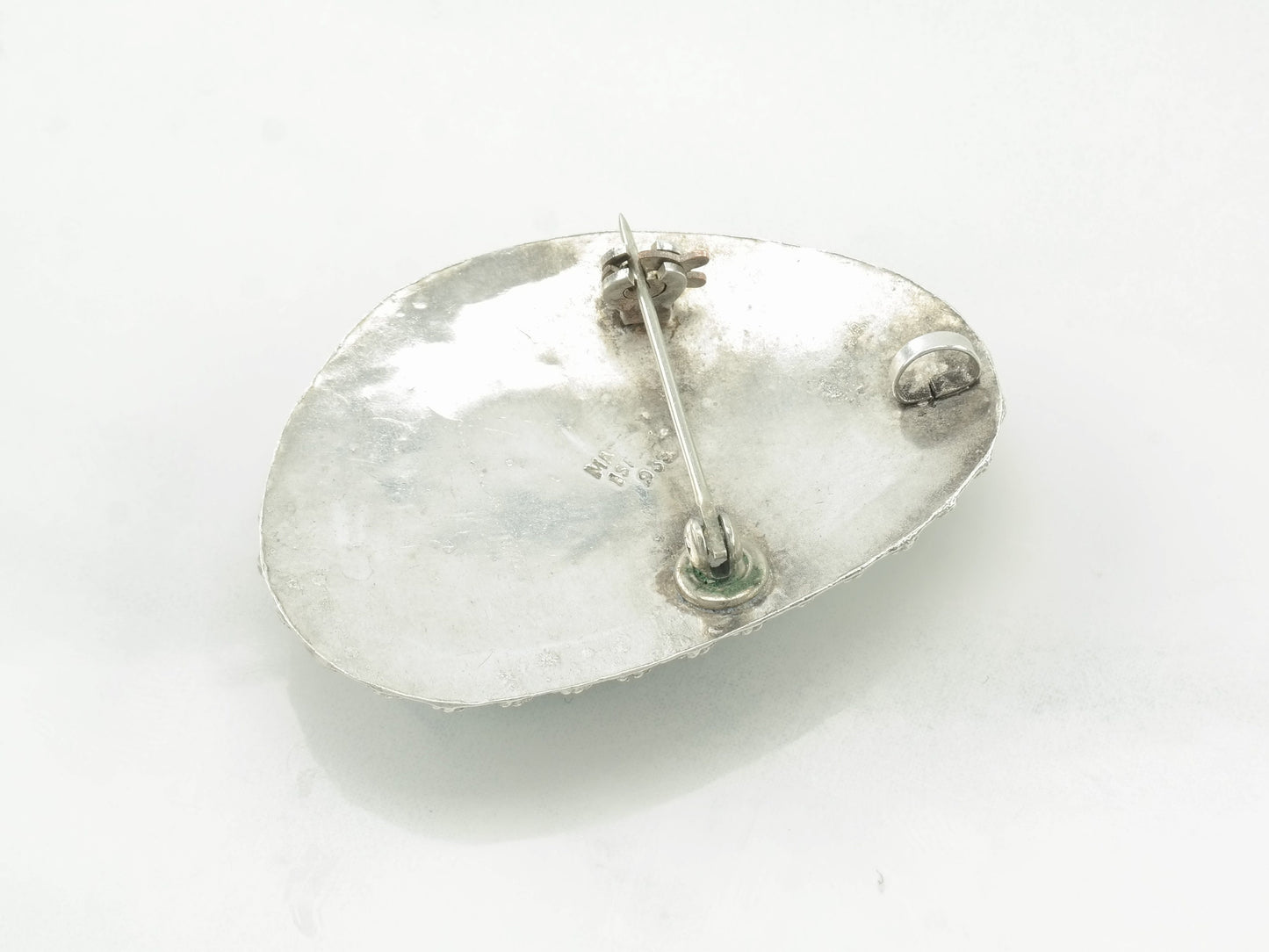 Eilat Stone Brooch Pendant Sterling Silver