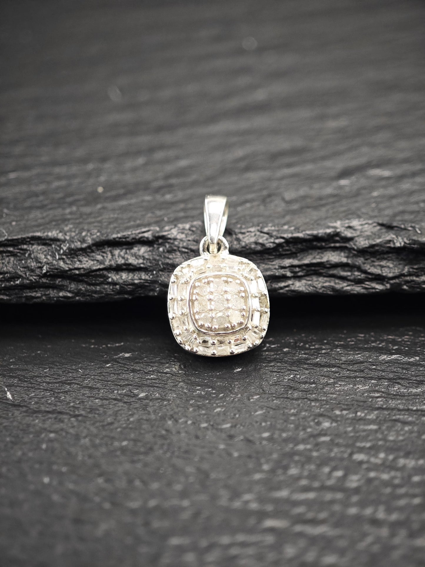 Choice of D'Joy Minimalist Diamond Pendant Sterling Silver P2731