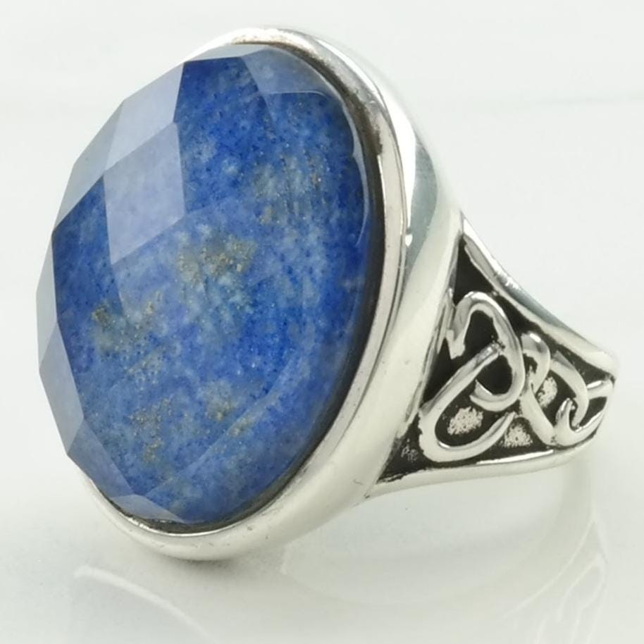 Vintage Whitney Kelly Silver Ring Lapis Lazuli Doublet Sterling Size 7