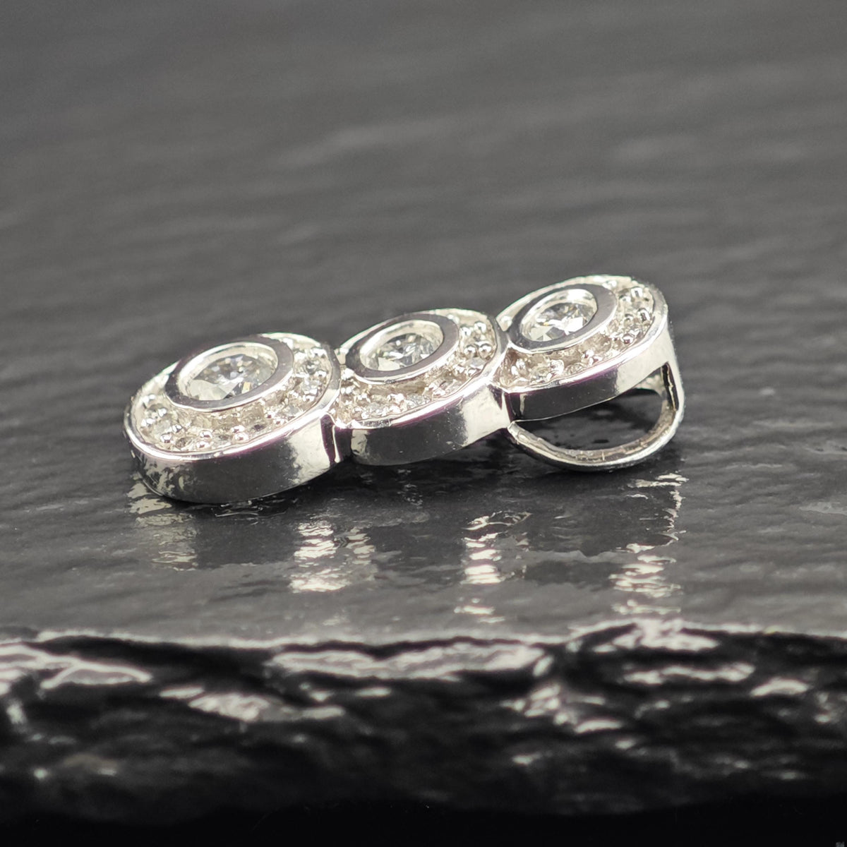 2/3 cttw Diamond Cluster, 14K White Gold Pendant P3108