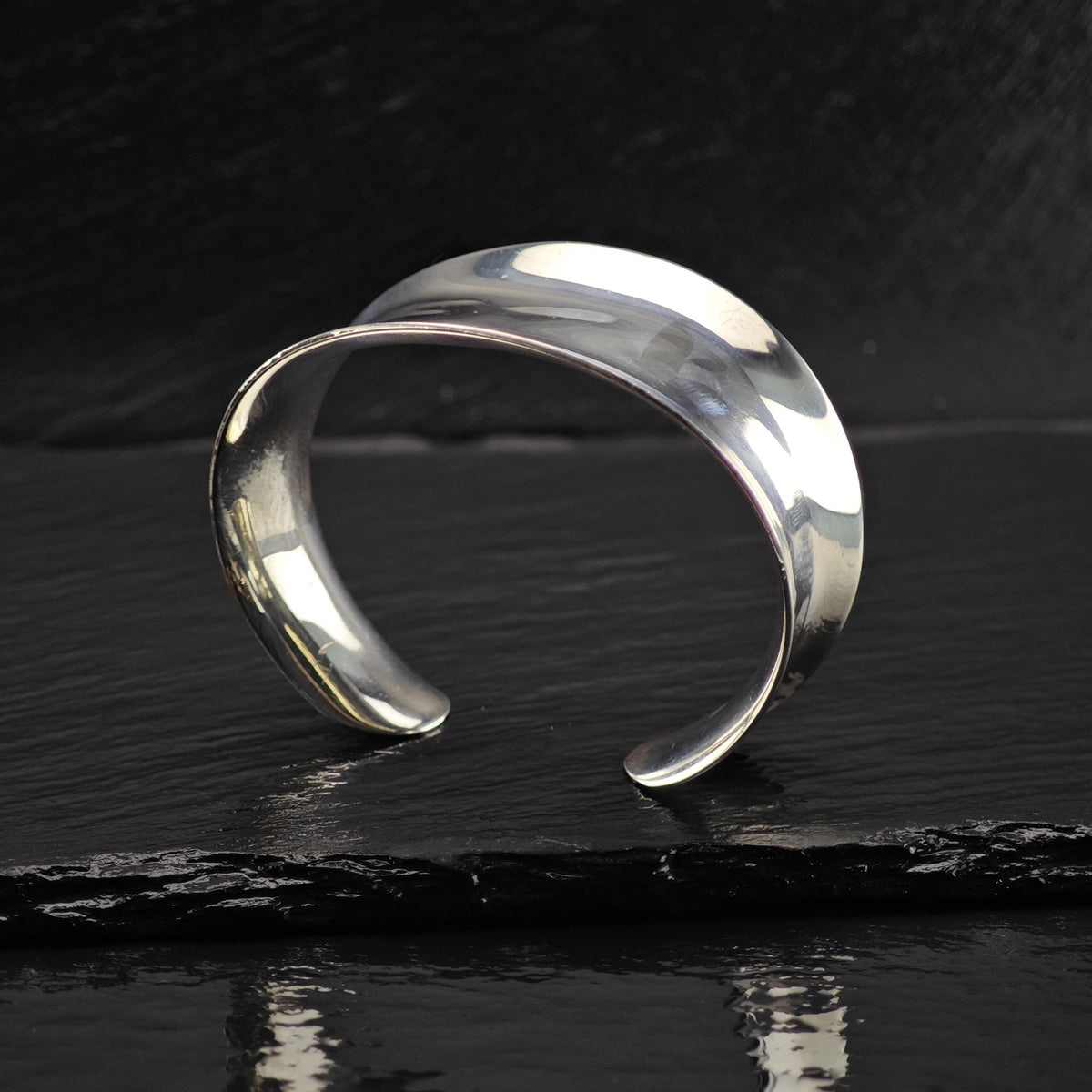 Taxco Ballesteros Modernist Sterling Silver Cuff Bracelet Sz 6 3/4" BR3185
