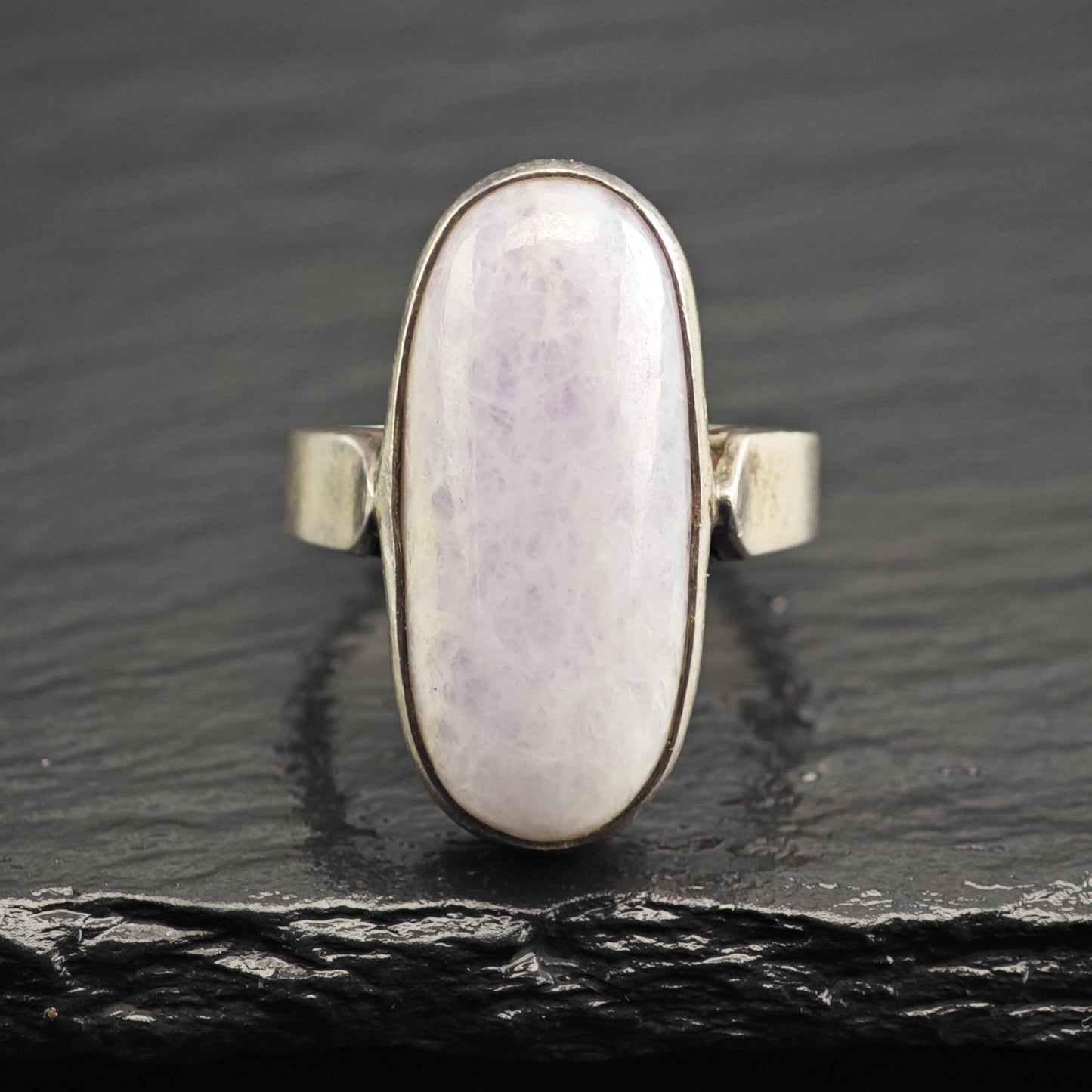 MCM Purple Lavender Jade Sterling Silver Ring Sz 10 R6638