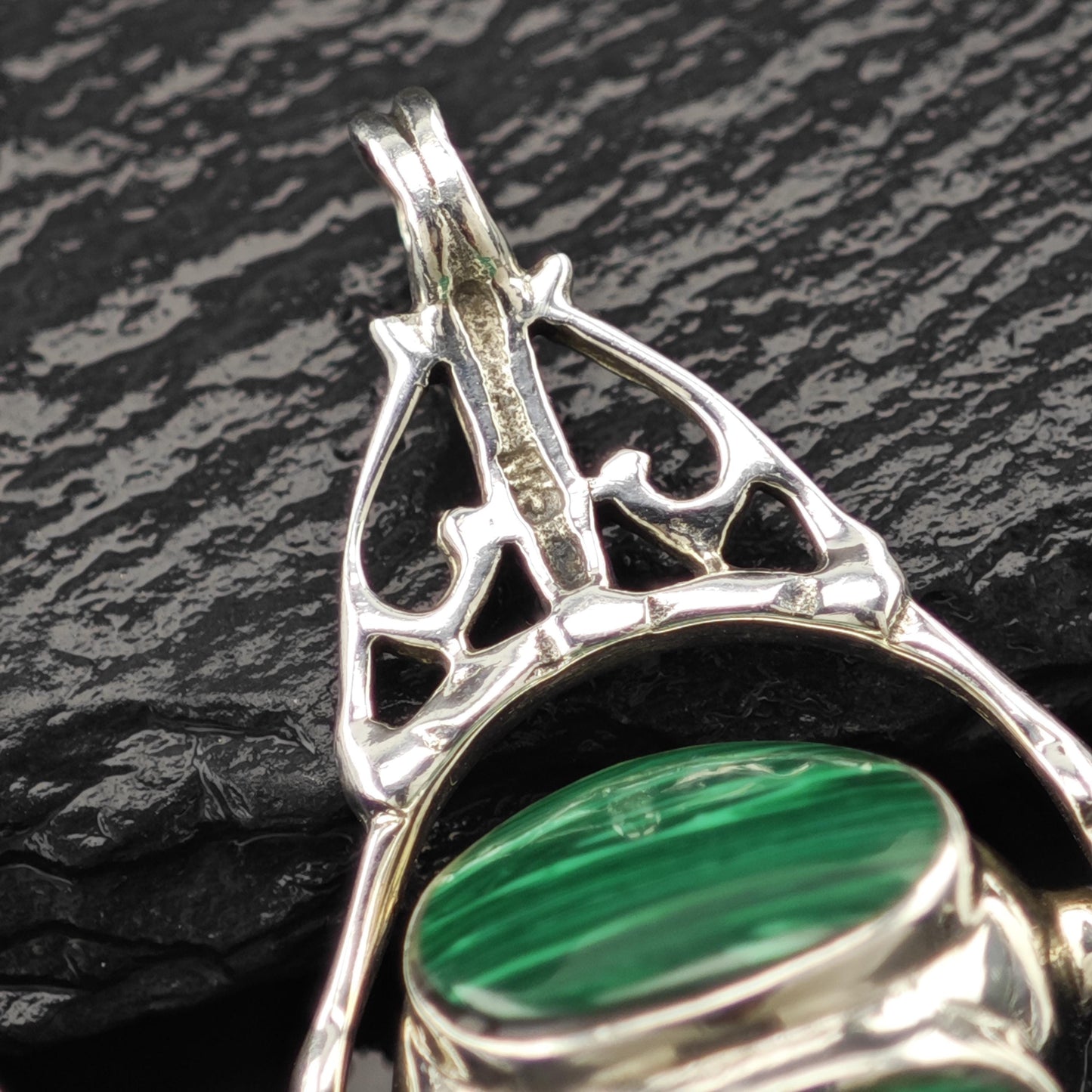 Choice of Green Stone Pendant Sterling Silver P2798