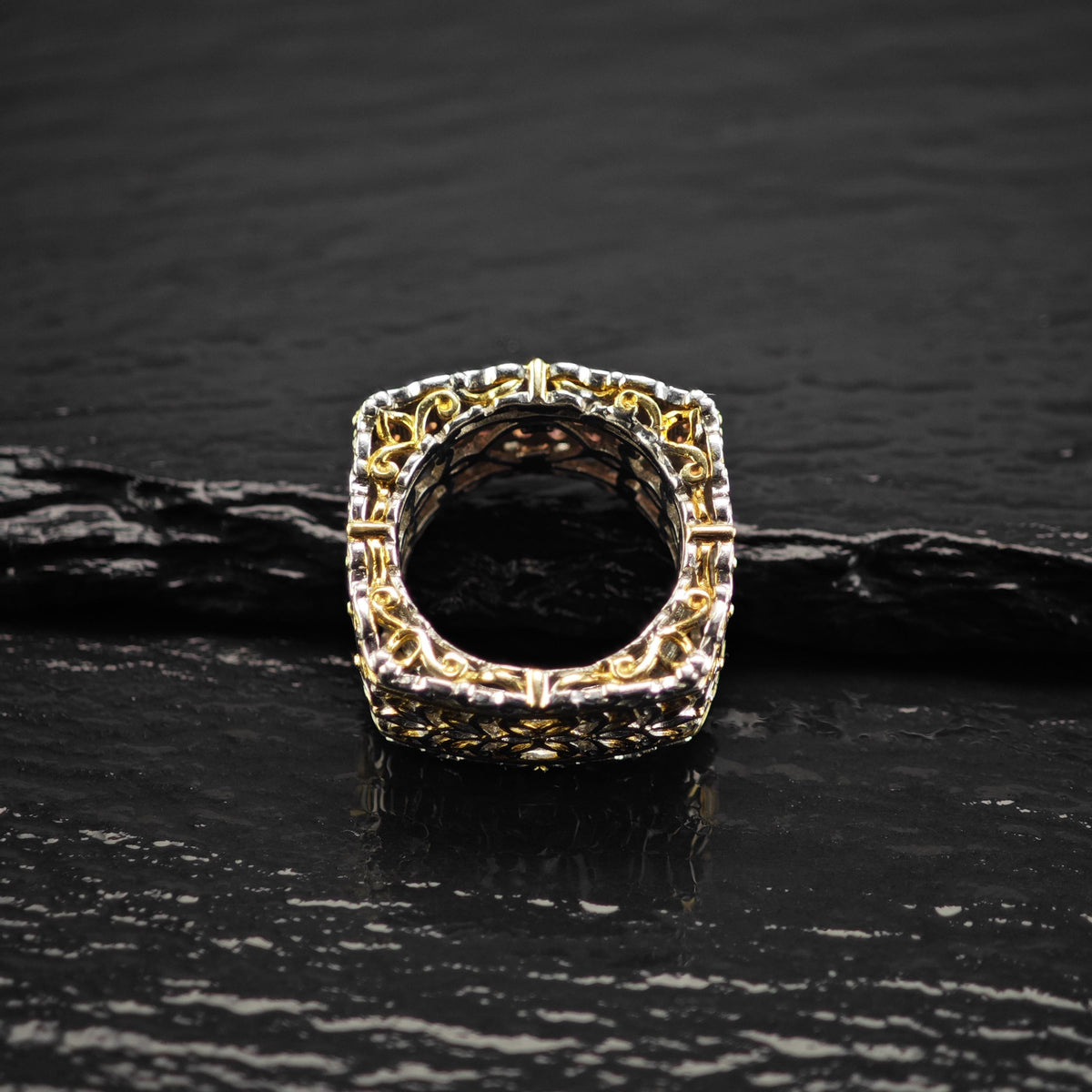 Pink Sapphire Pave Gold-plated Accent Sterling Silver Ring Sz 4 1/4 R6827