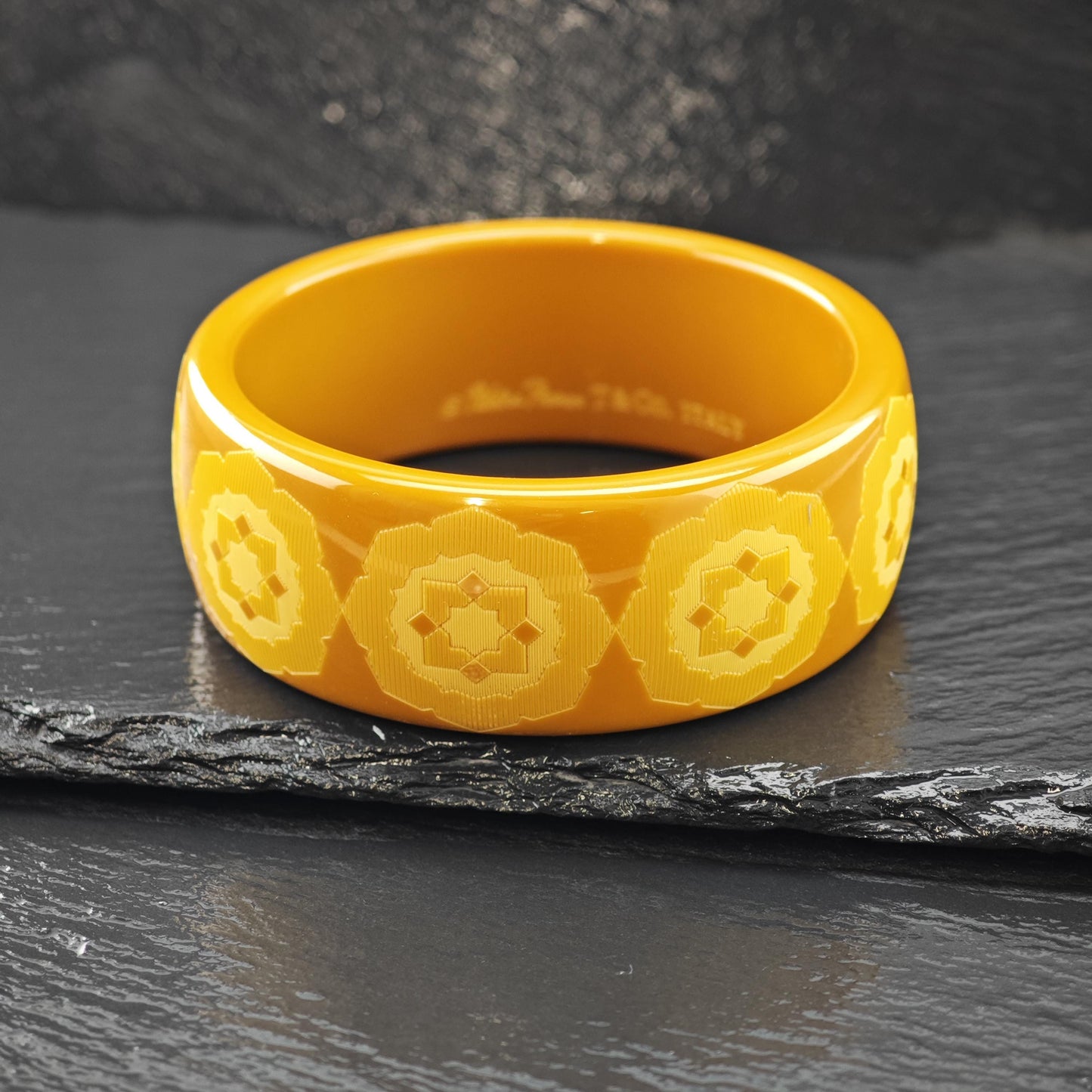 Tiffany & Co. Paloma Picasso Tan Caramel Zellige Resin Bracelet Sz 7"