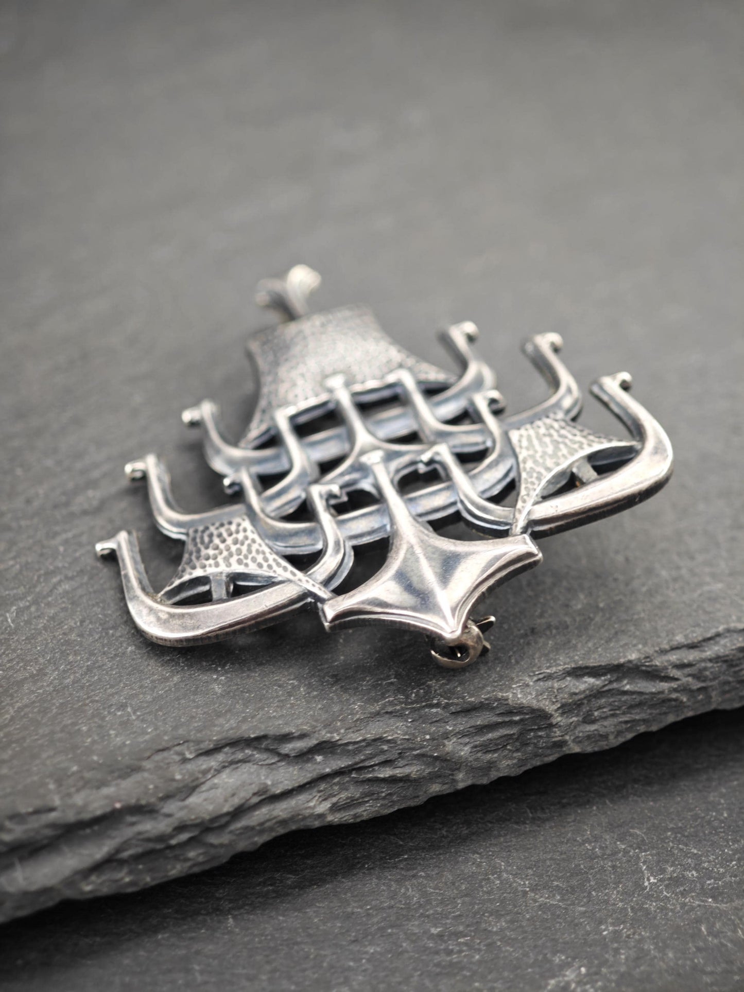 David Andersen, Norway Viking Ship Brooch/Pendant Sterling Silver
