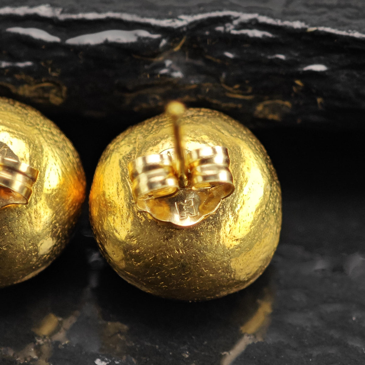 Gold-plated Stud Sterling Silver Earrings ER3218