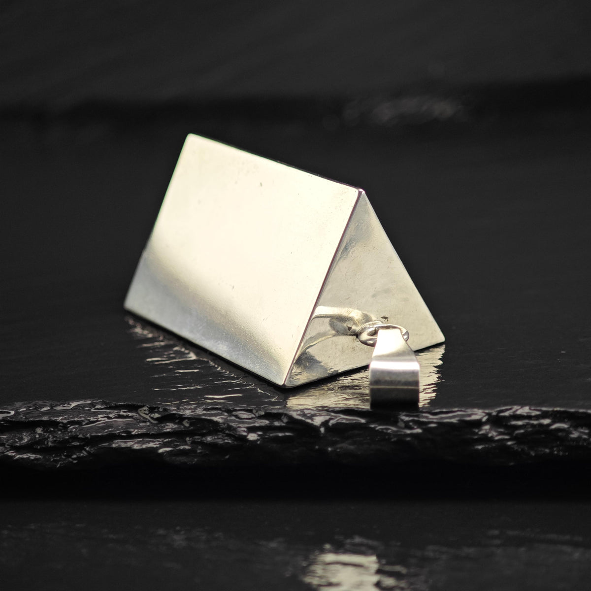 Triangular Prism Sterling Silver Pendant P3101