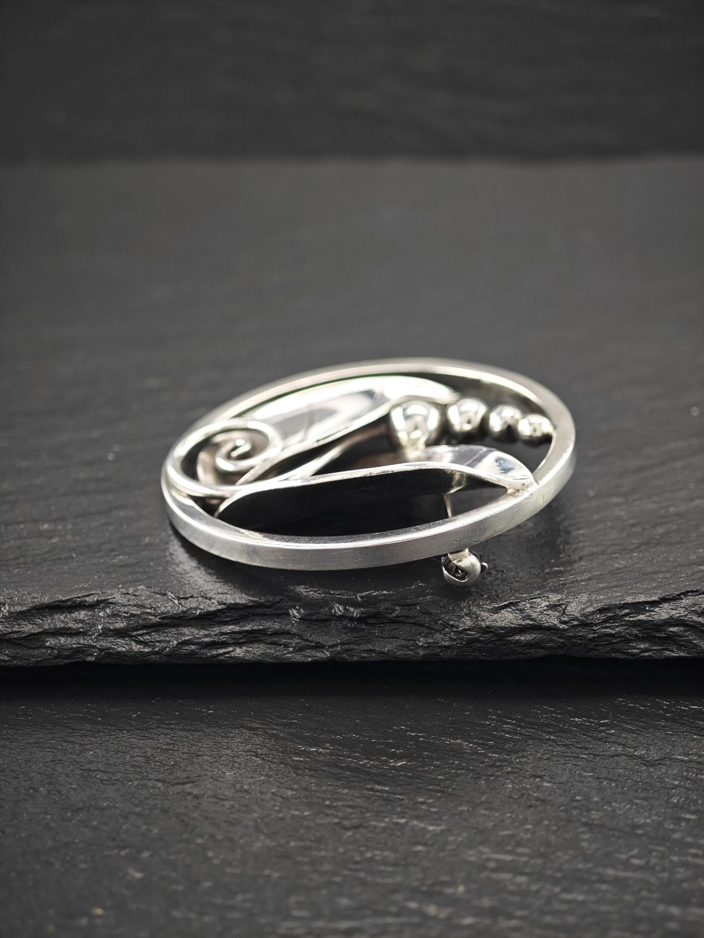 Georg Jensen LaPaglia, 207 Floral Vines Brooch Sterling Silver