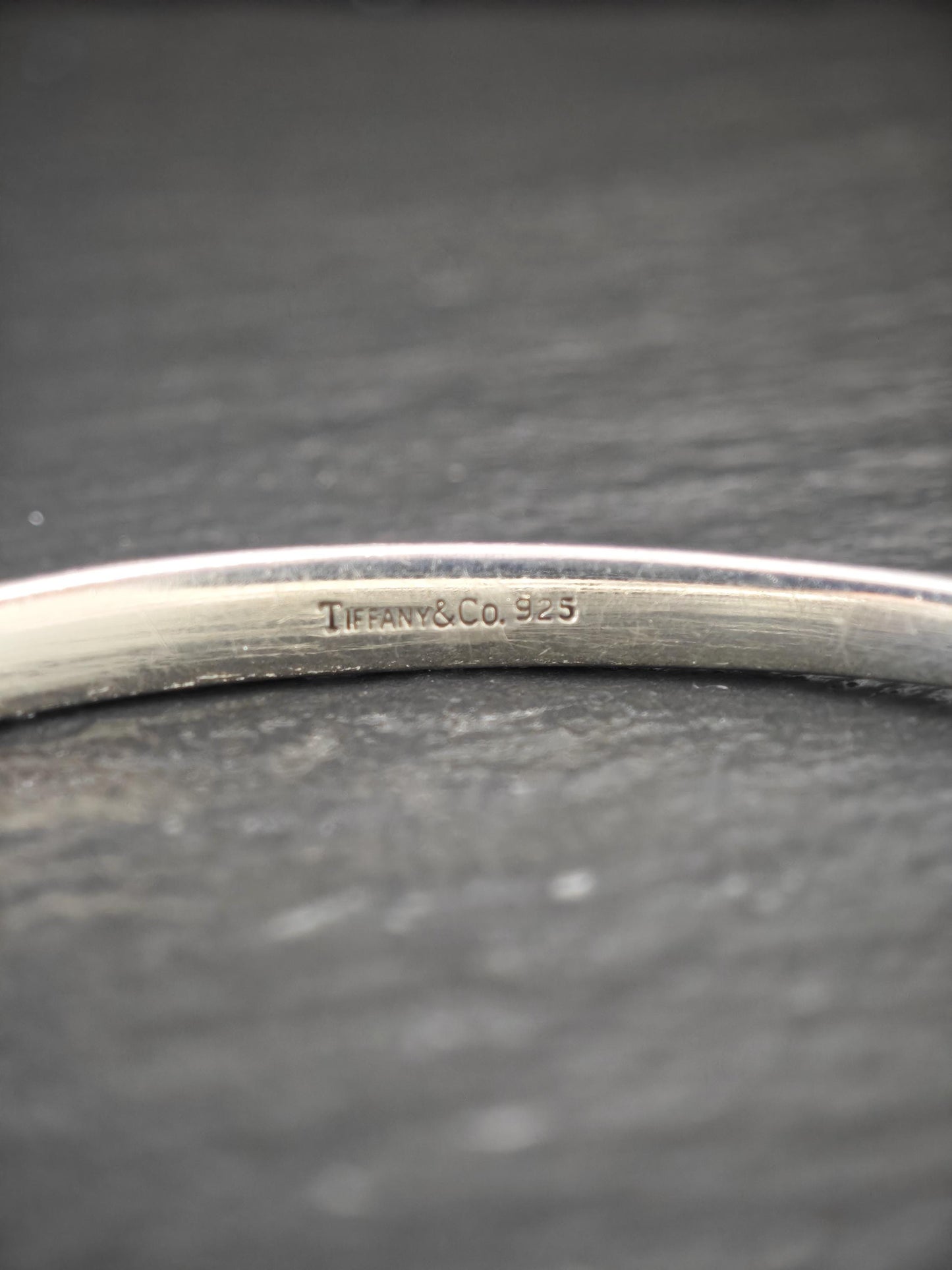 Tiffany & Co. Interlocked, Minimalist Bangle Bracelet Sterling Silver