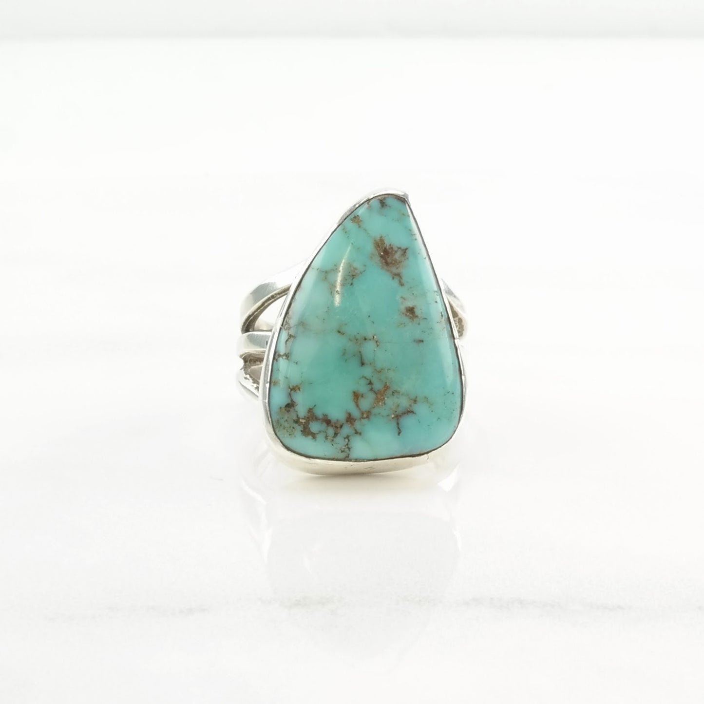 Vintage Sterling Silver Ring Turquoise Blue Size 6 1/4