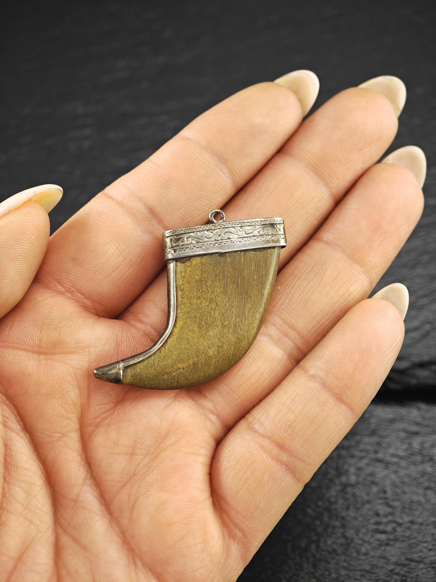 Antique Tribal Pendant Sterling Silver P2729